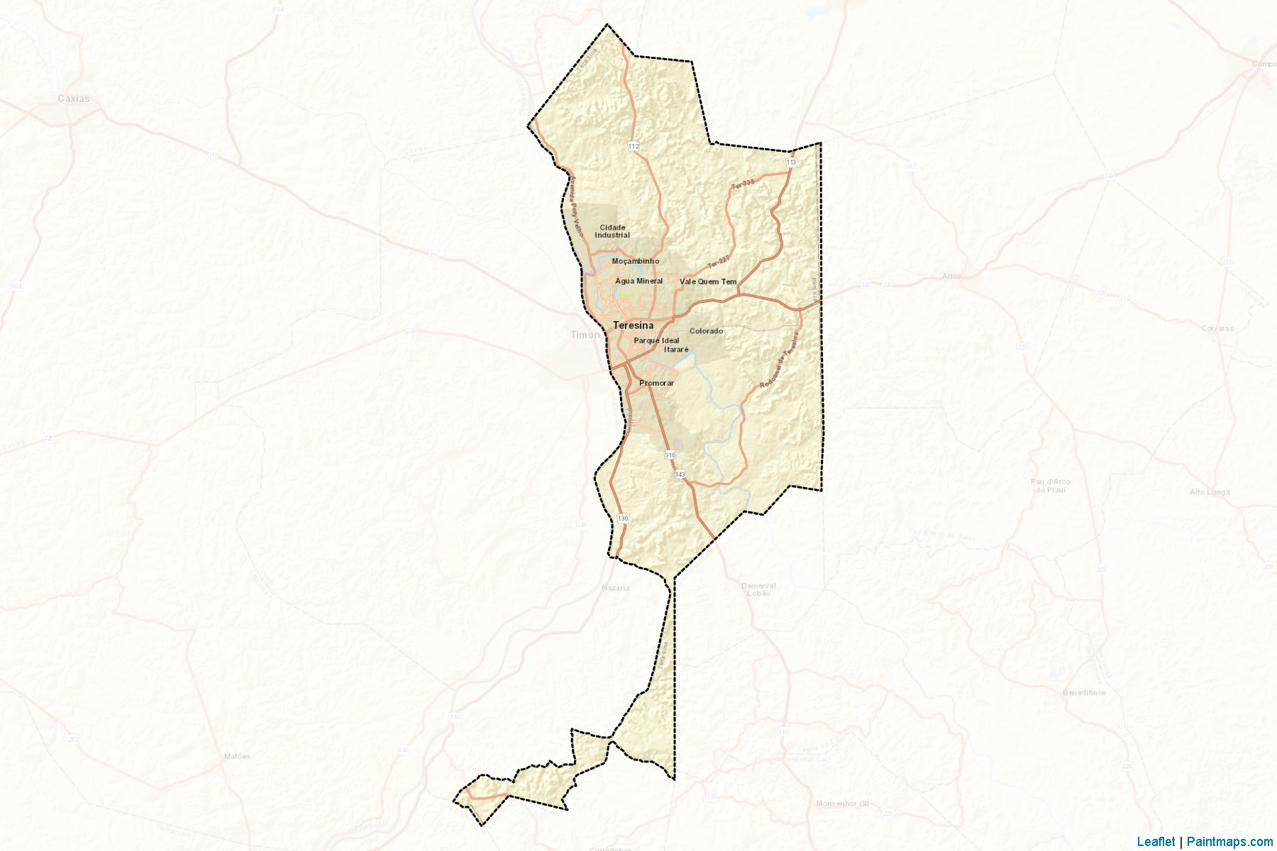 Muestras de recorte de mapas Teresina (Piaui)-2