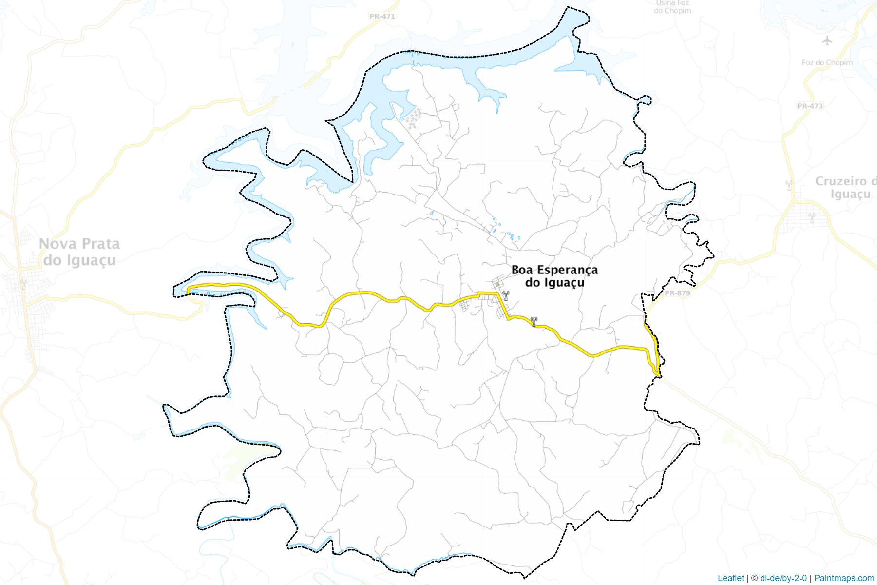 Muestras de recorte de mapas Boa Esperanca do Iguacu (Parana)-1