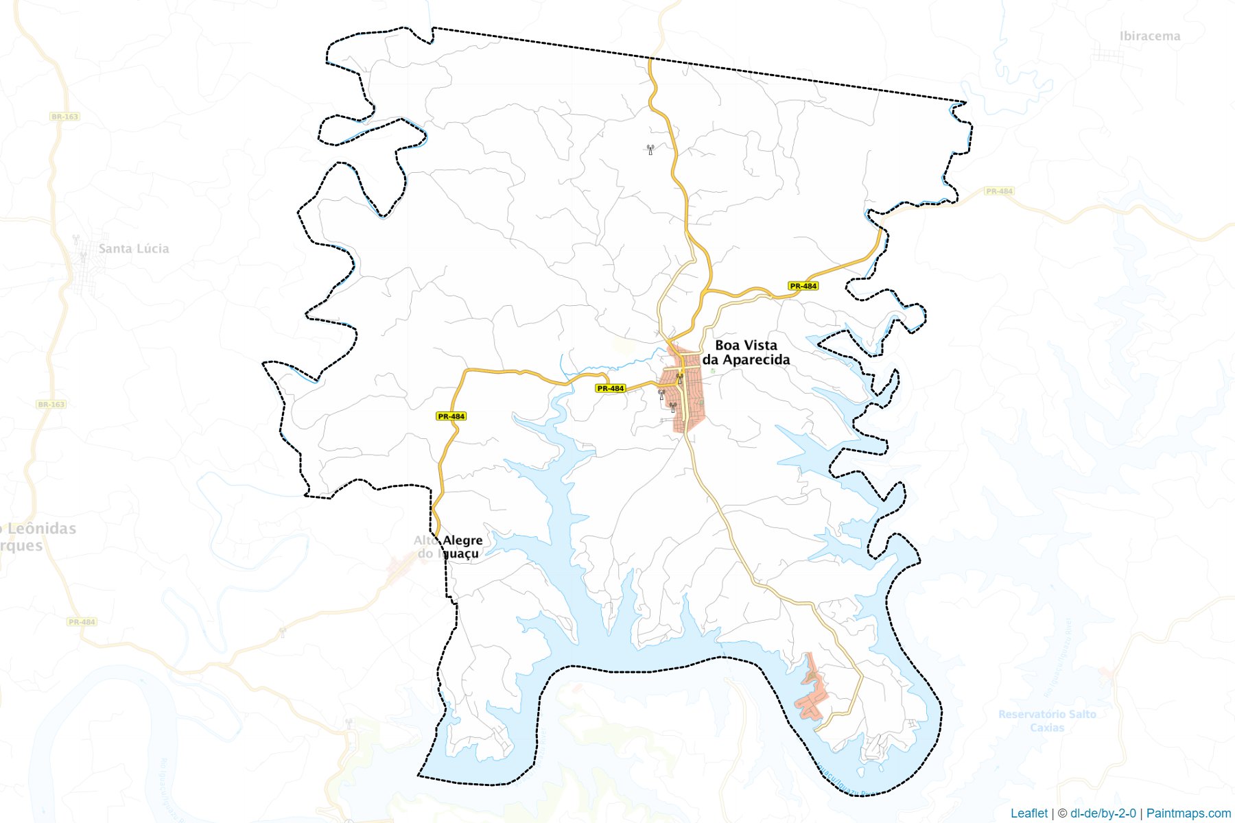 Muestras de recorte de mapas Boa Vista da Aparecida (Parana)-1