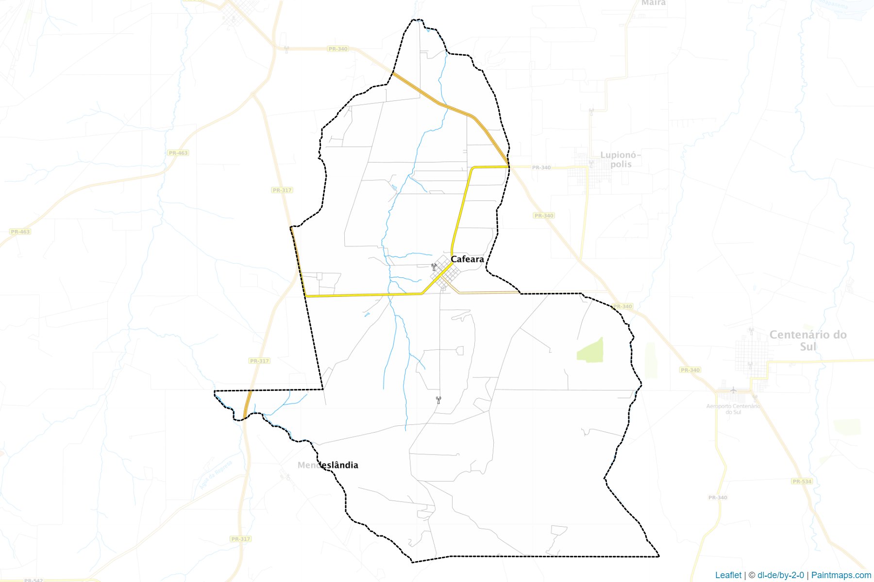 Muestras de recorte de mapas Cafeara (Parana)-1