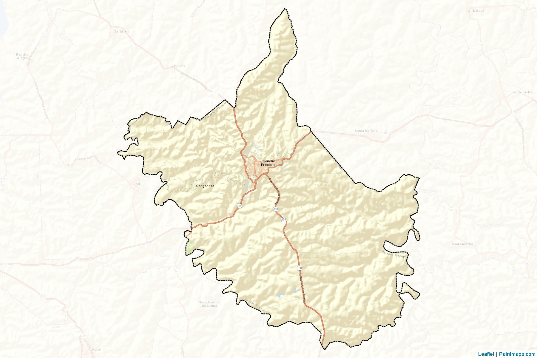 Cornelio Procopio (Parana) Map Cropping Samples-2