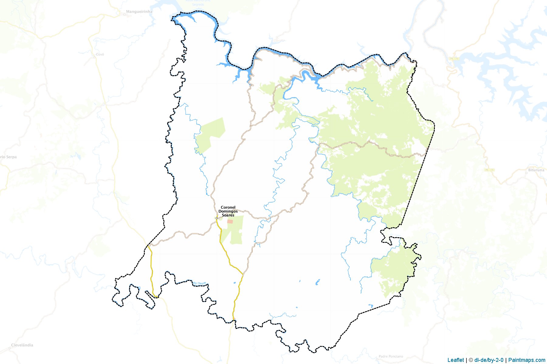 Coronel Domingos Soares (Parana) Map Cropping Samples-1