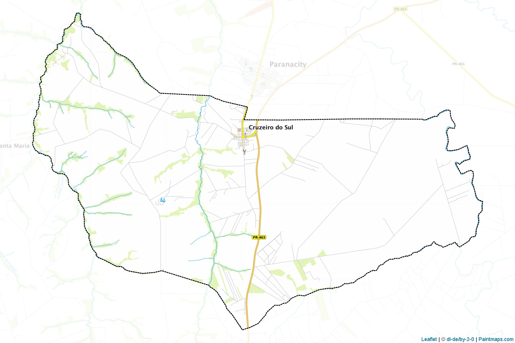 Muestras de recorte de mapas Cruzeiro do Sul (Parana)-1