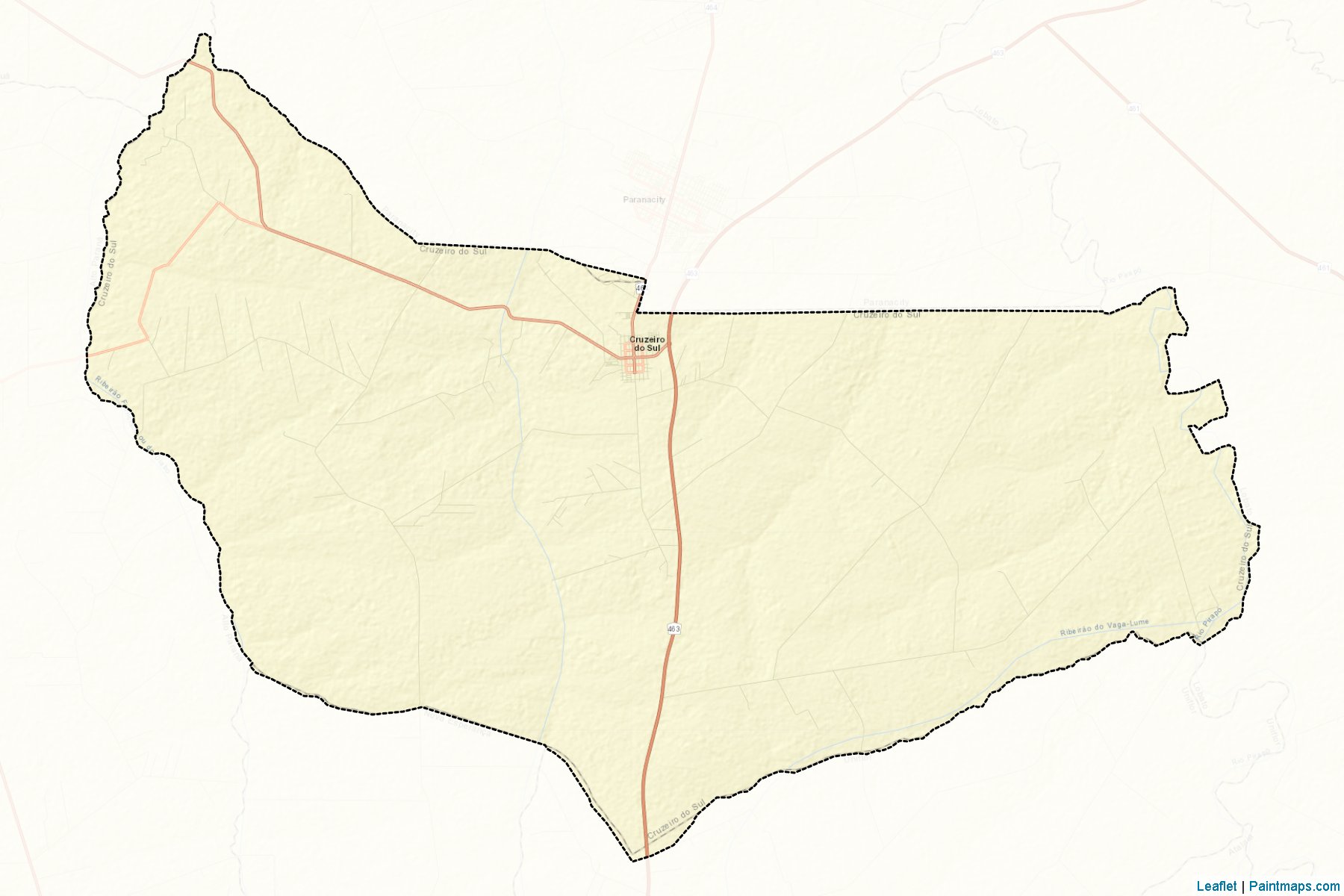 Muestras de recorte de mapas Cruzeiro do Sul (Parana)-2