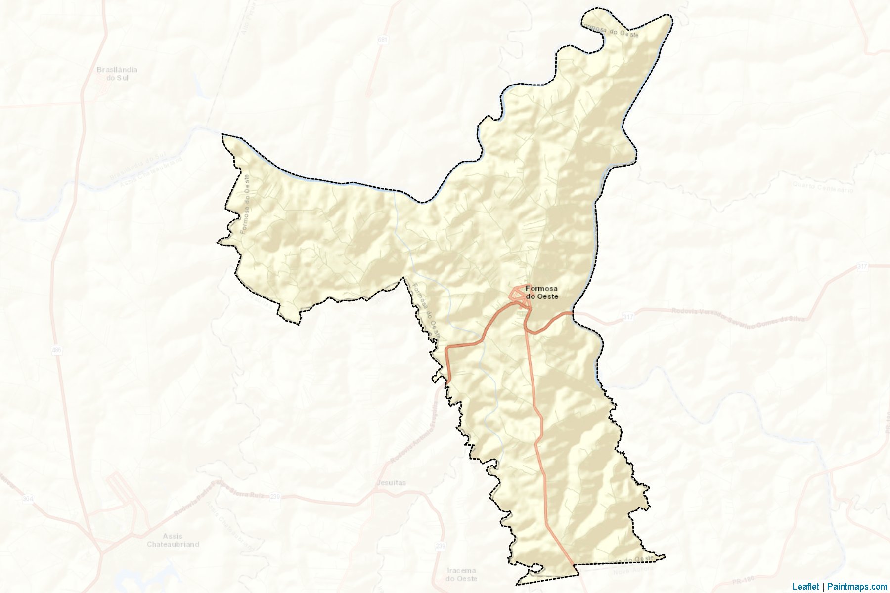 Formosa do Oeste (Parana) Map Cropping Samples-2