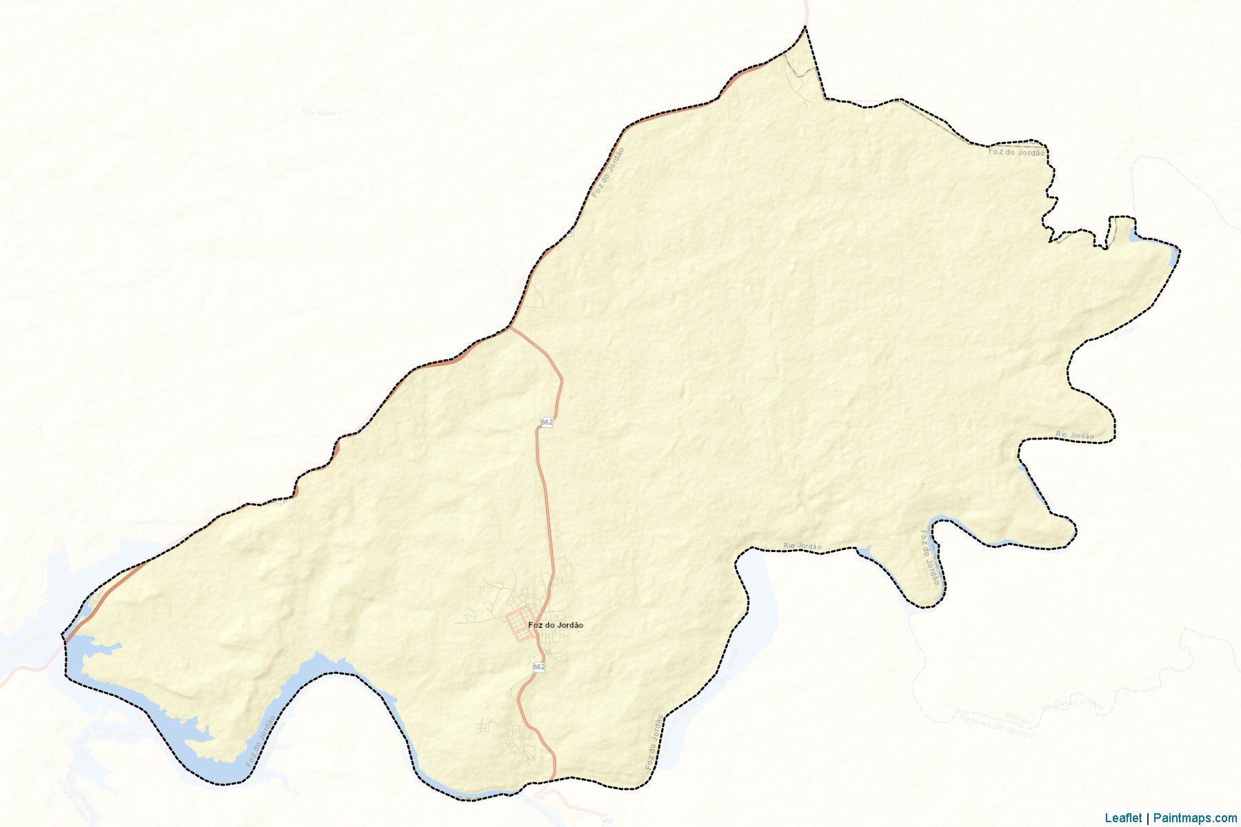 Muestras de recorte de mapas Foz do Jordao (Parana)-2