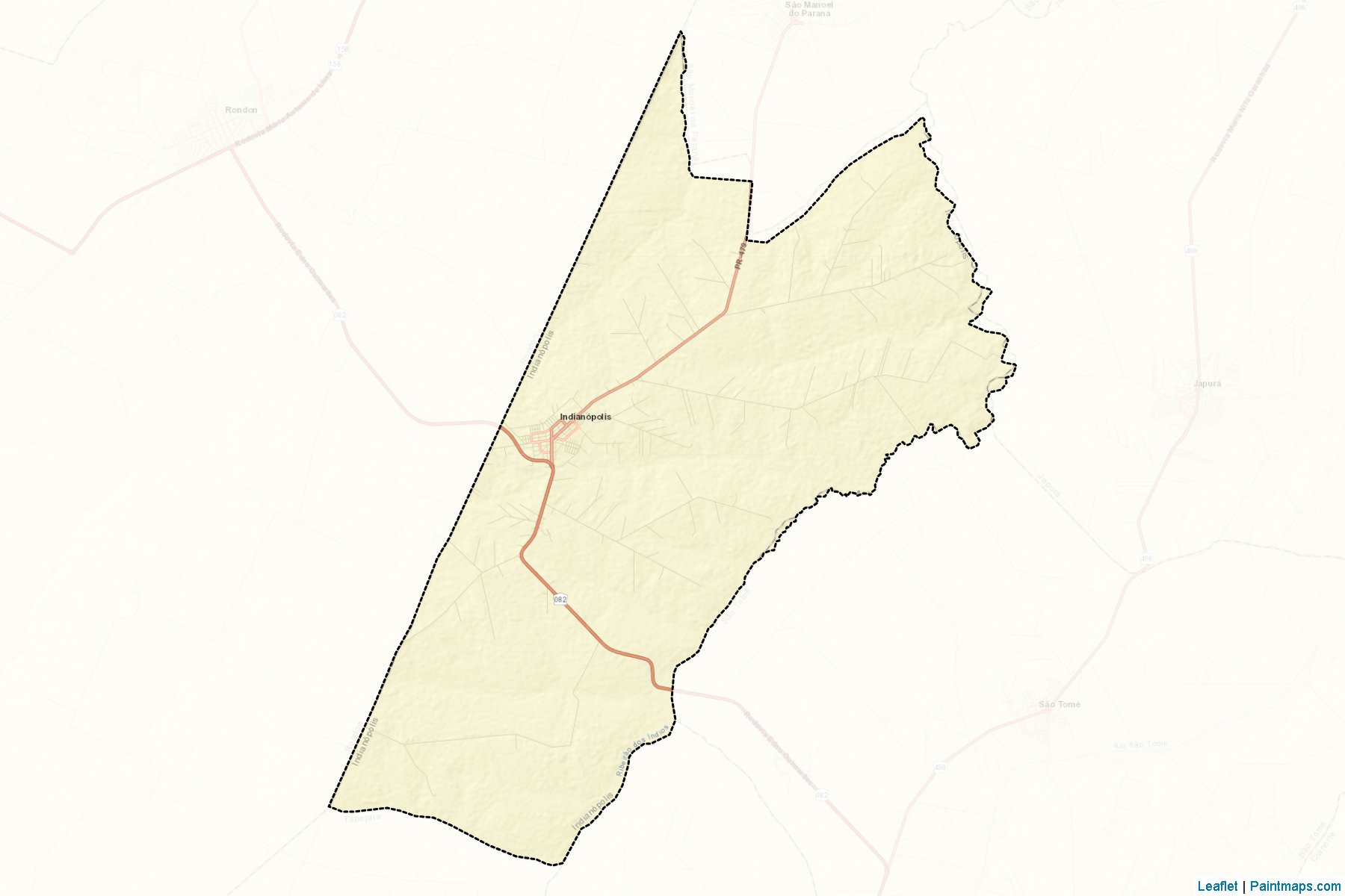 Indianopolis (Parana) Map Cropping Samples-2