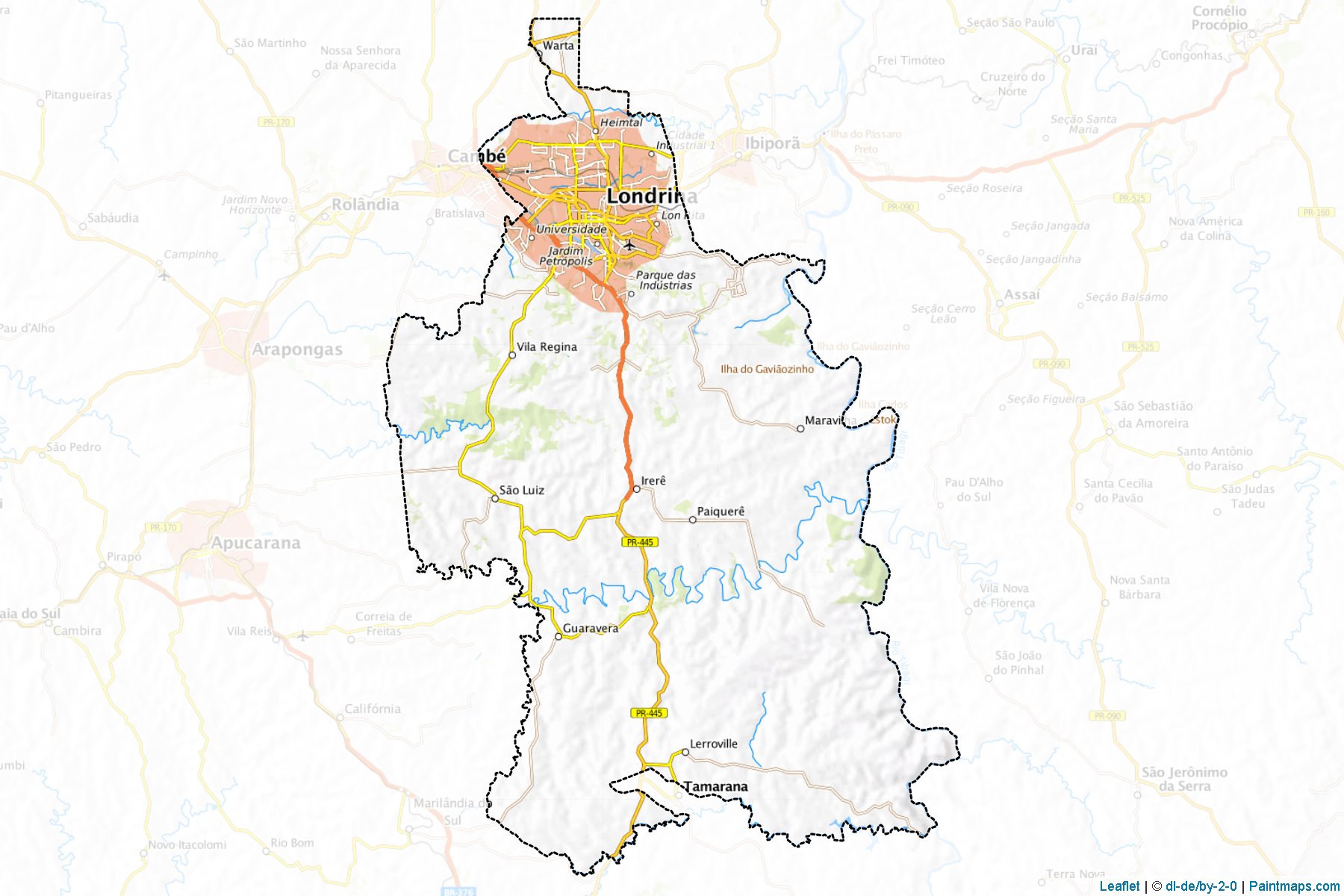 Londrina (Paraná) Haritası Örnekleri-1