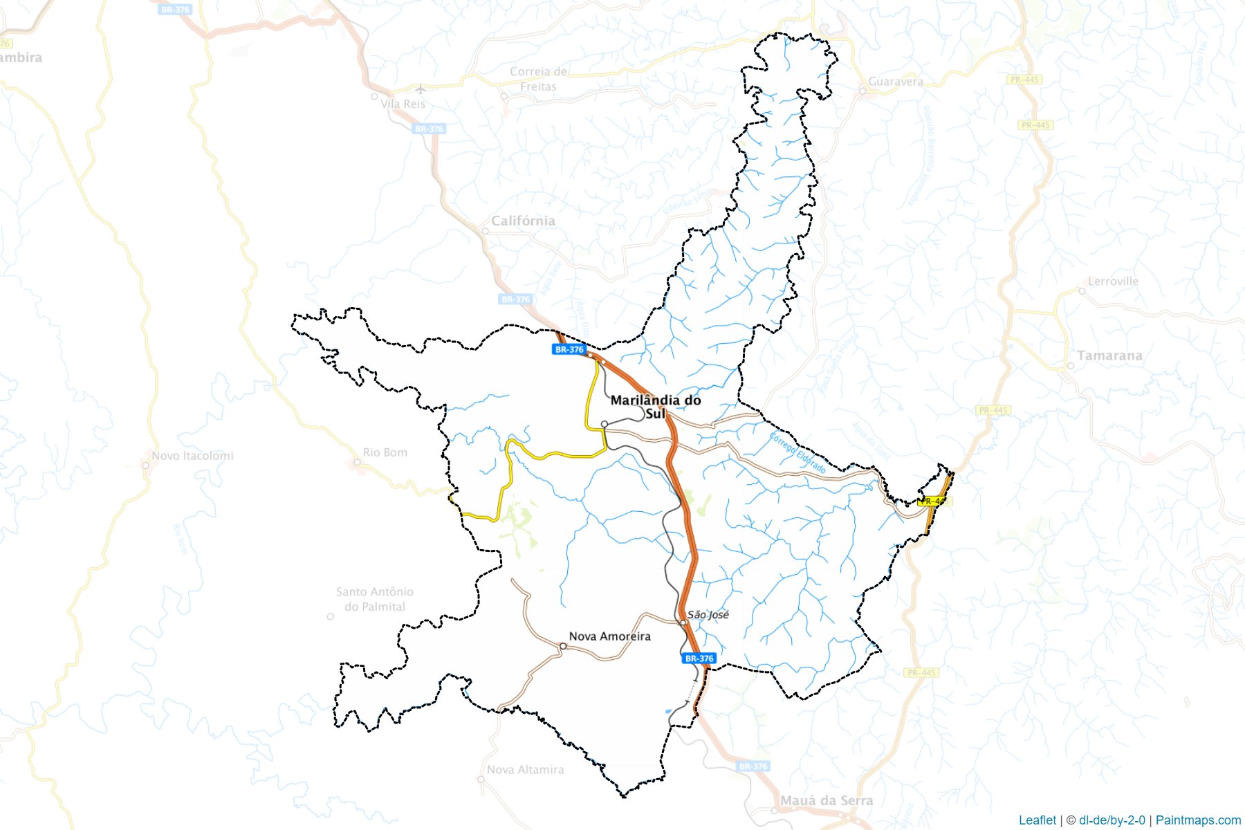 Marilandia do Sul (Parana) Map Cropping Samples-1