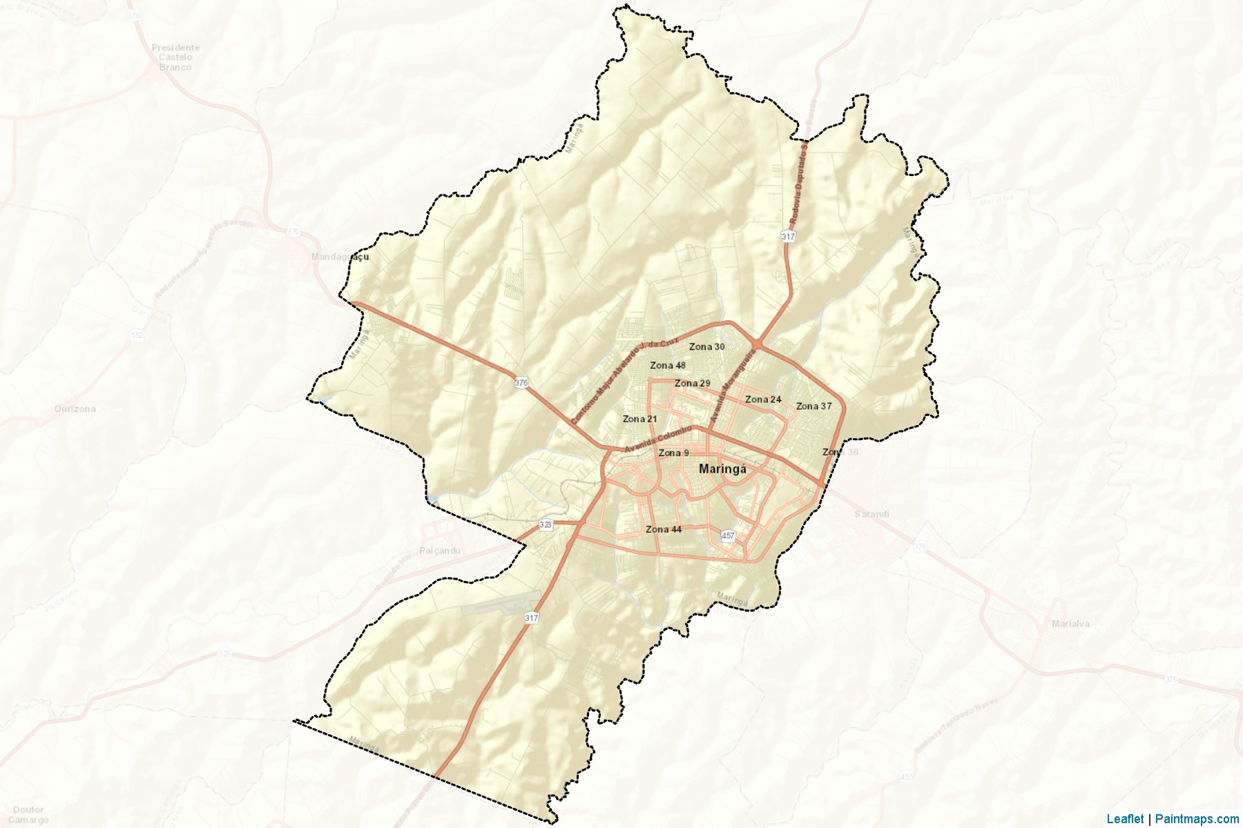 Maringa (Parana) Map Cropping Samples-2