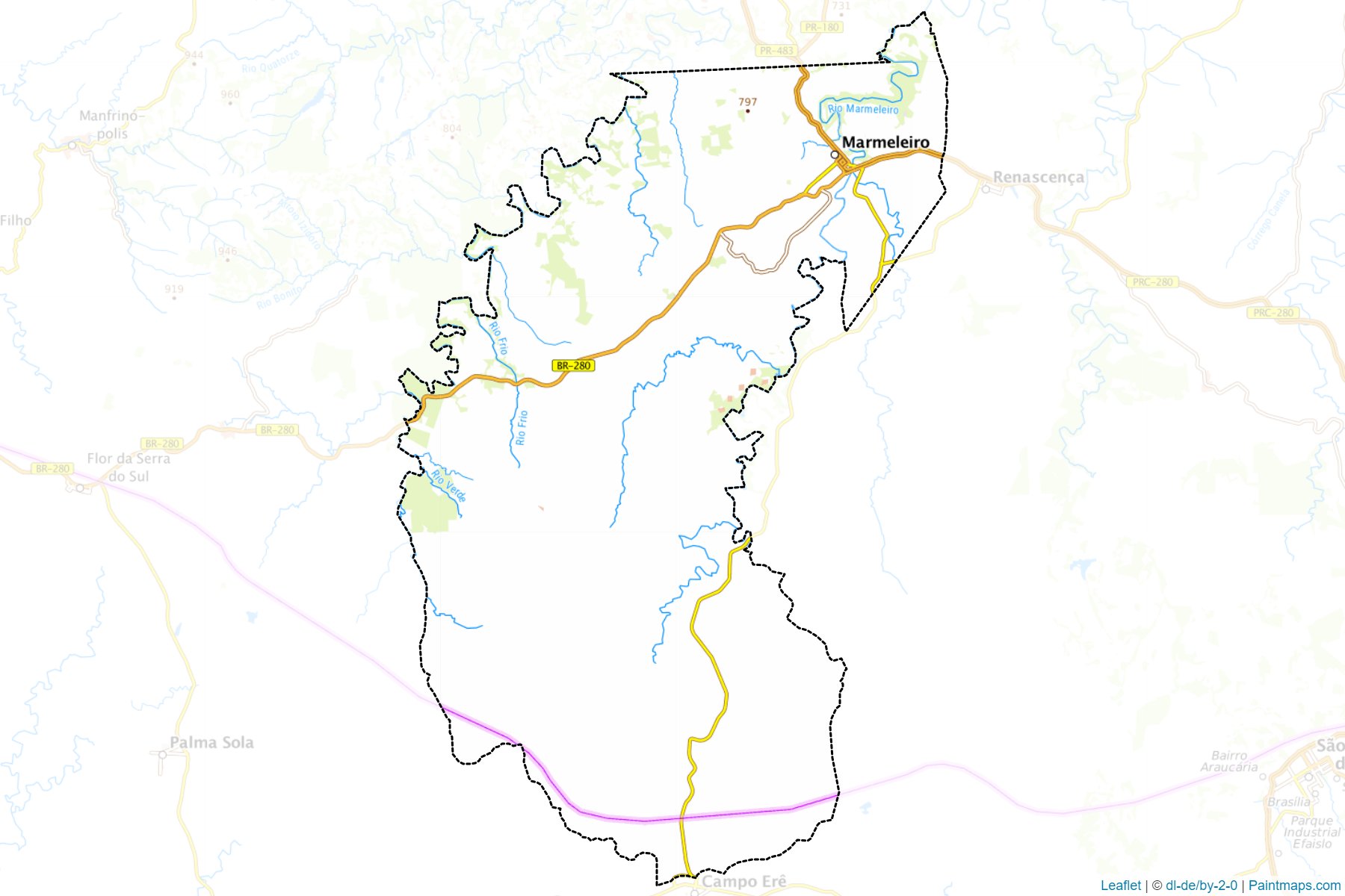 Marmeleiro (Parana) Map Cropping Samples-1