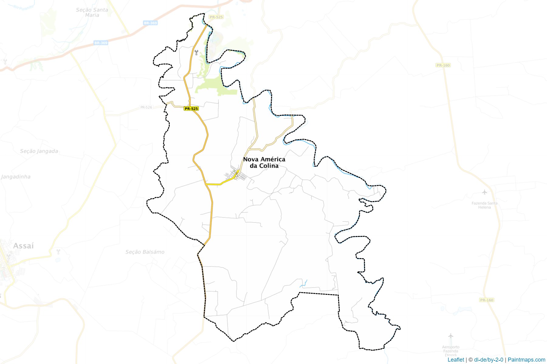 Nova America da Colina (Parana) Map Cropping Samples-1