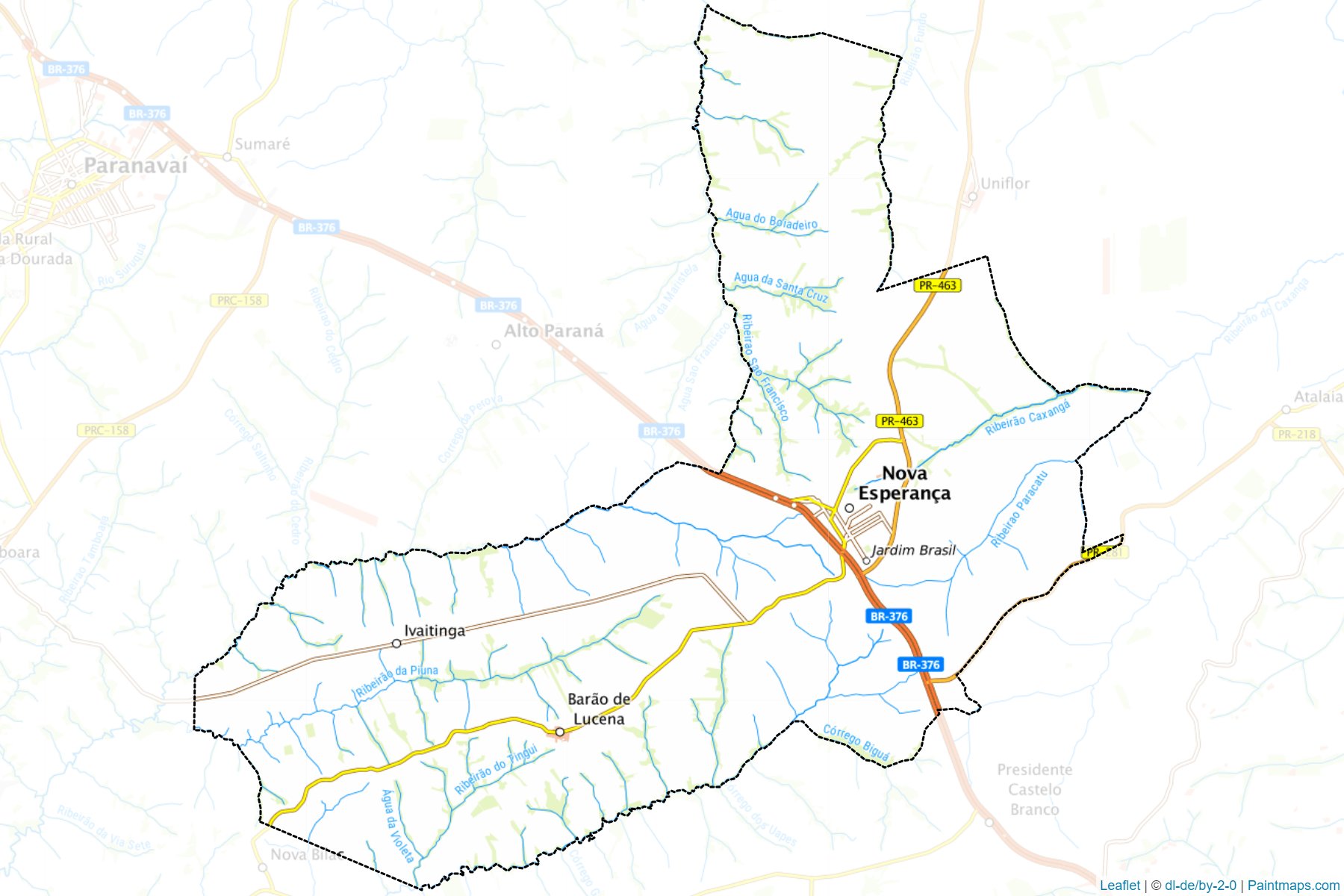 Muestras de recorte de mapas Nova Esperanca (Parana)-1