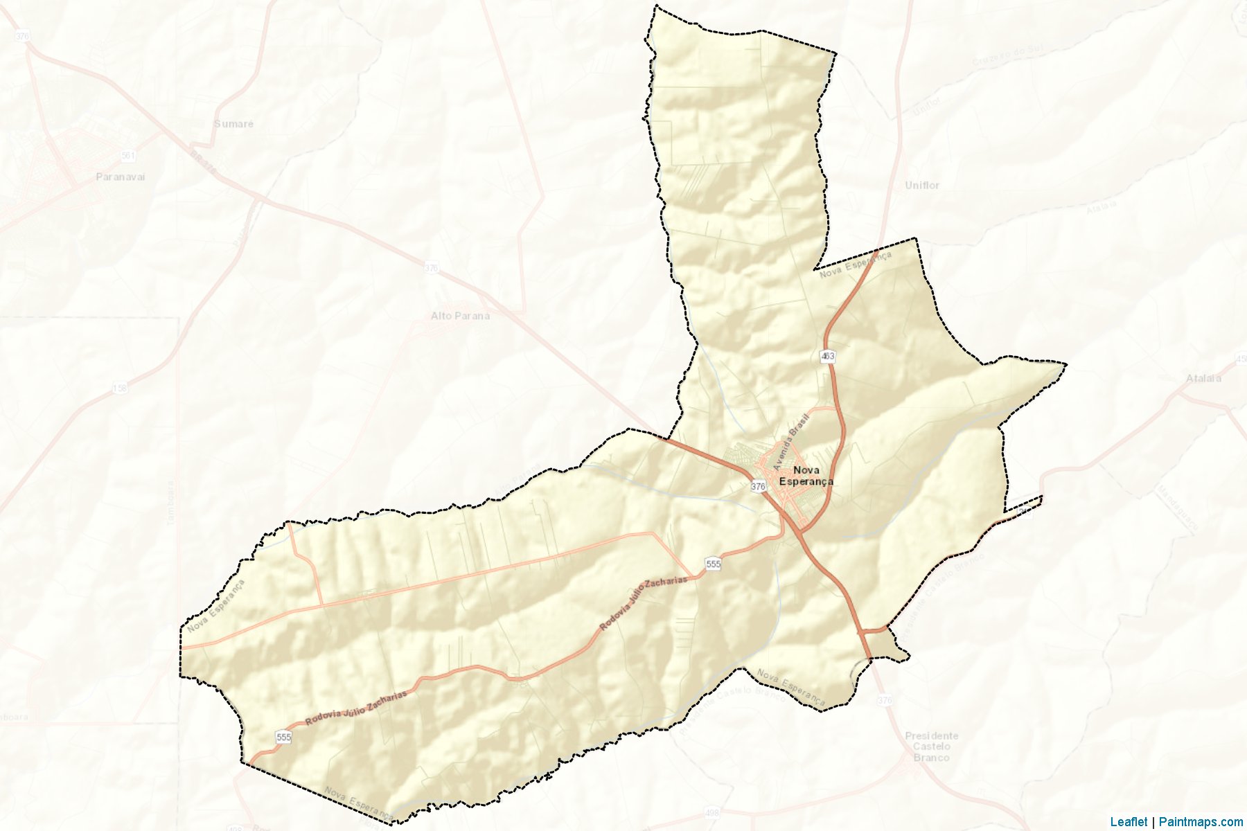 Muestras de recorte de mapas Nova Esperanca (Parana)-2