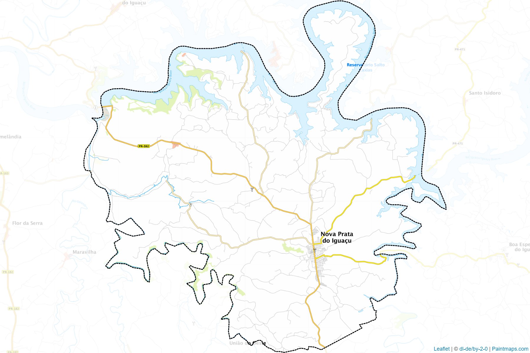 Nova Prata do Iguacu (Parana) Map Cropping Samples-1