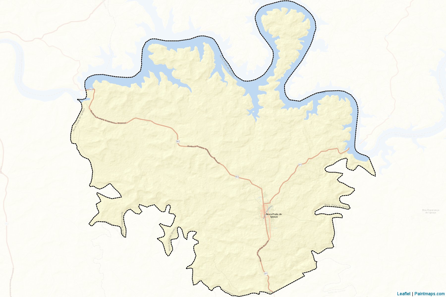 Nova Prata do Iguacu (Parana) Map Cropping Samples-2