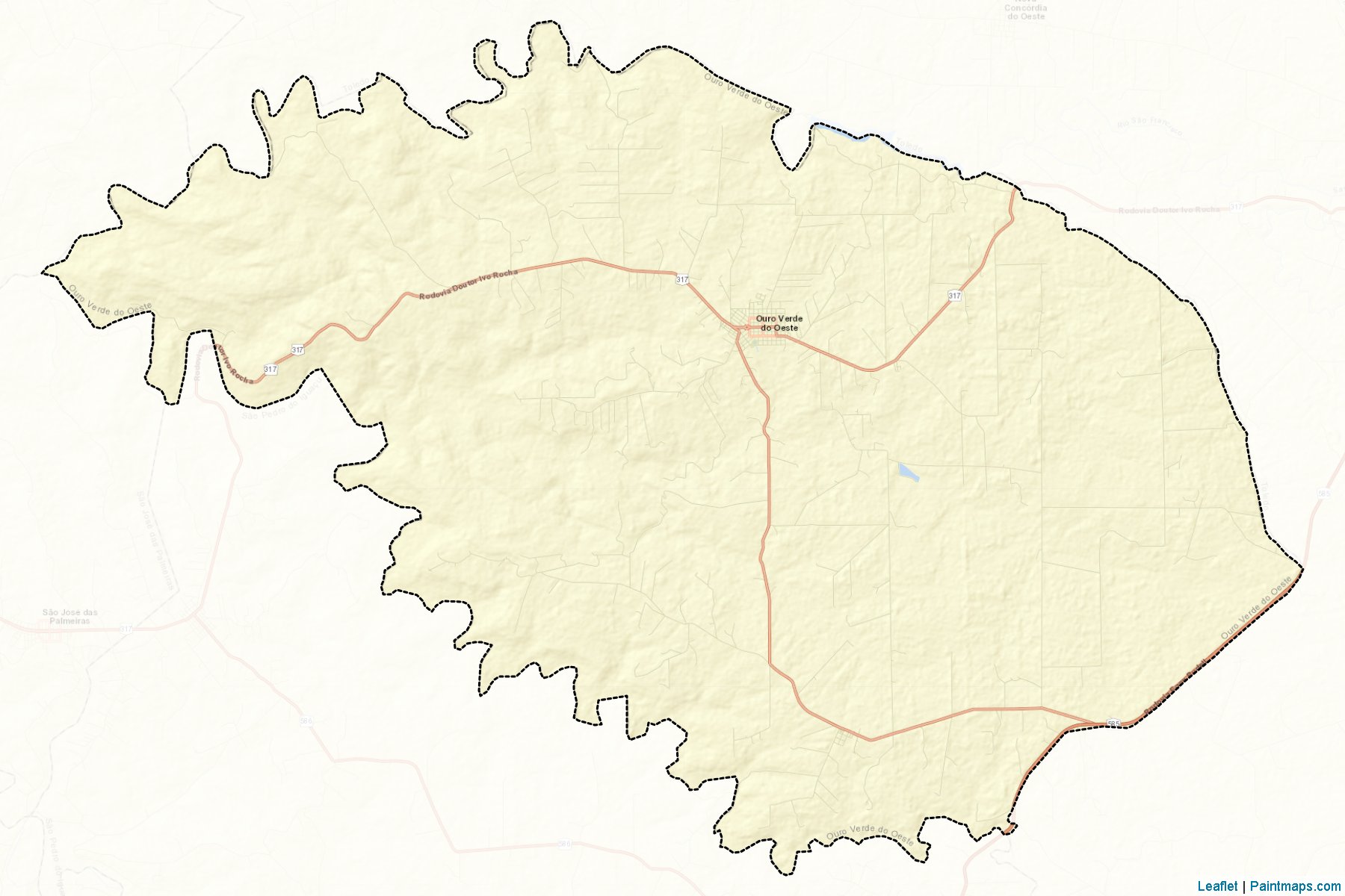 Muestras de recorte de mapas Ouro Verde do Oeste (Parana)-2