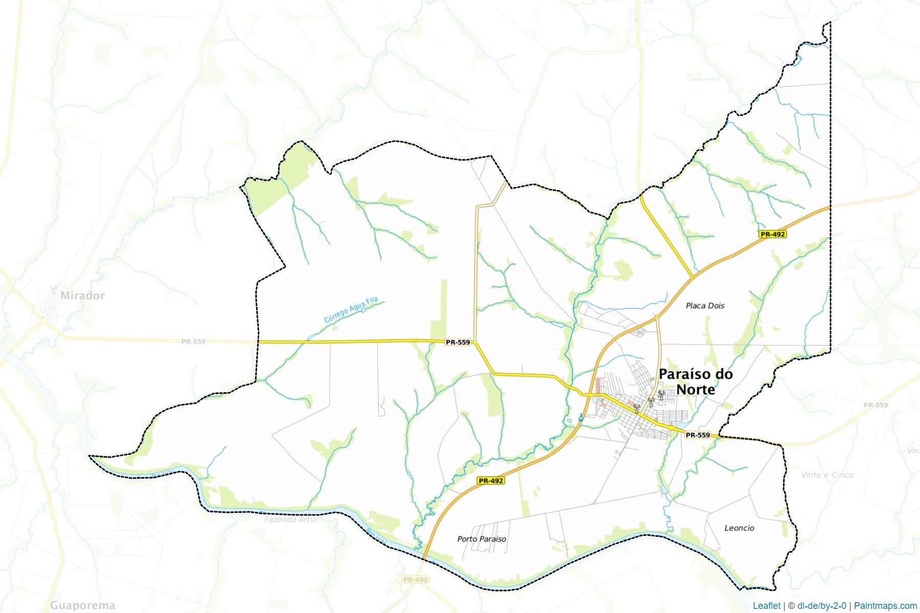 Muestras de recorte de mapas Paraiso do Norte (Parana)-1