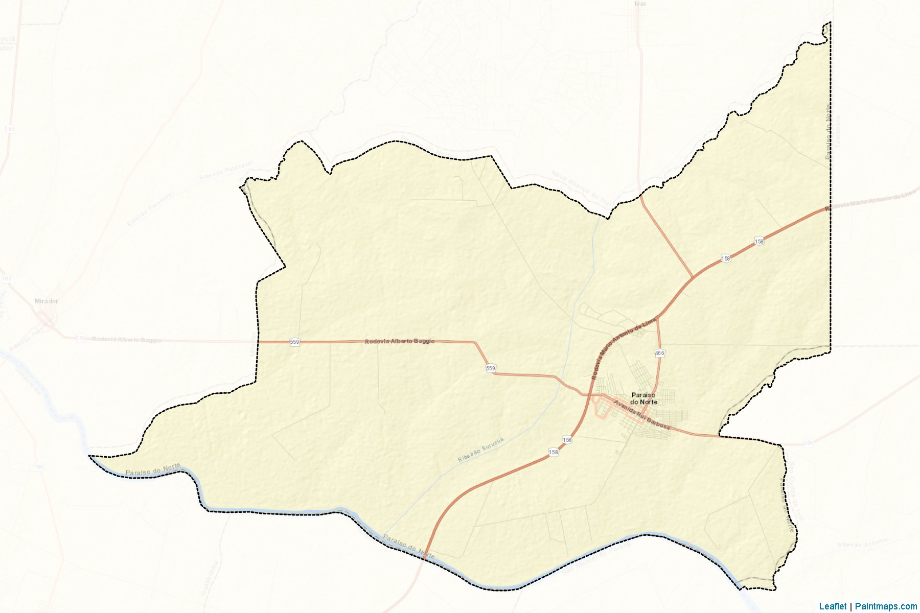 Muestras de recorte de mapas Paraiso do Norte (Parana)-2