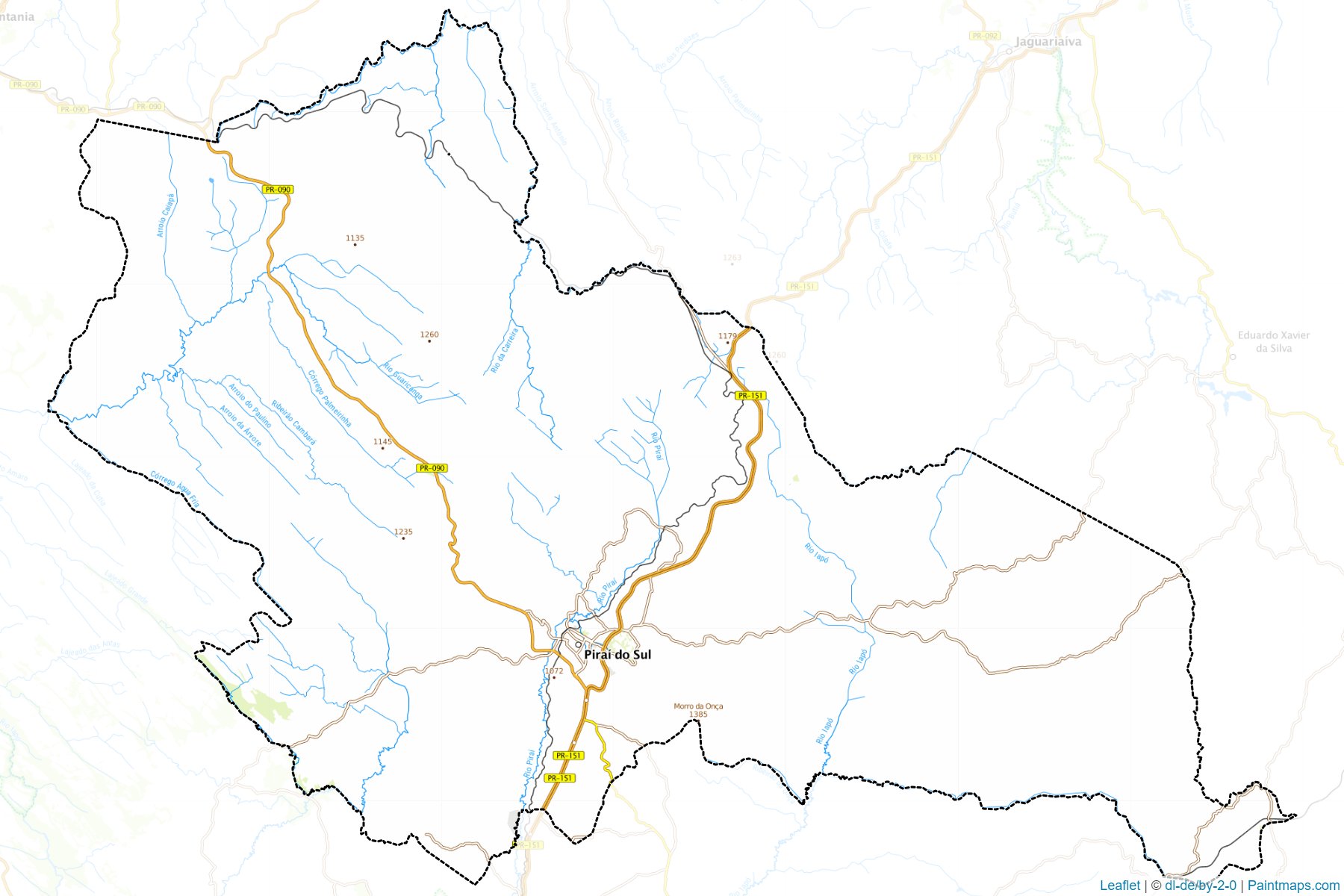 Muestras de recorte de mapas Pirai do Sul (Parana)-1