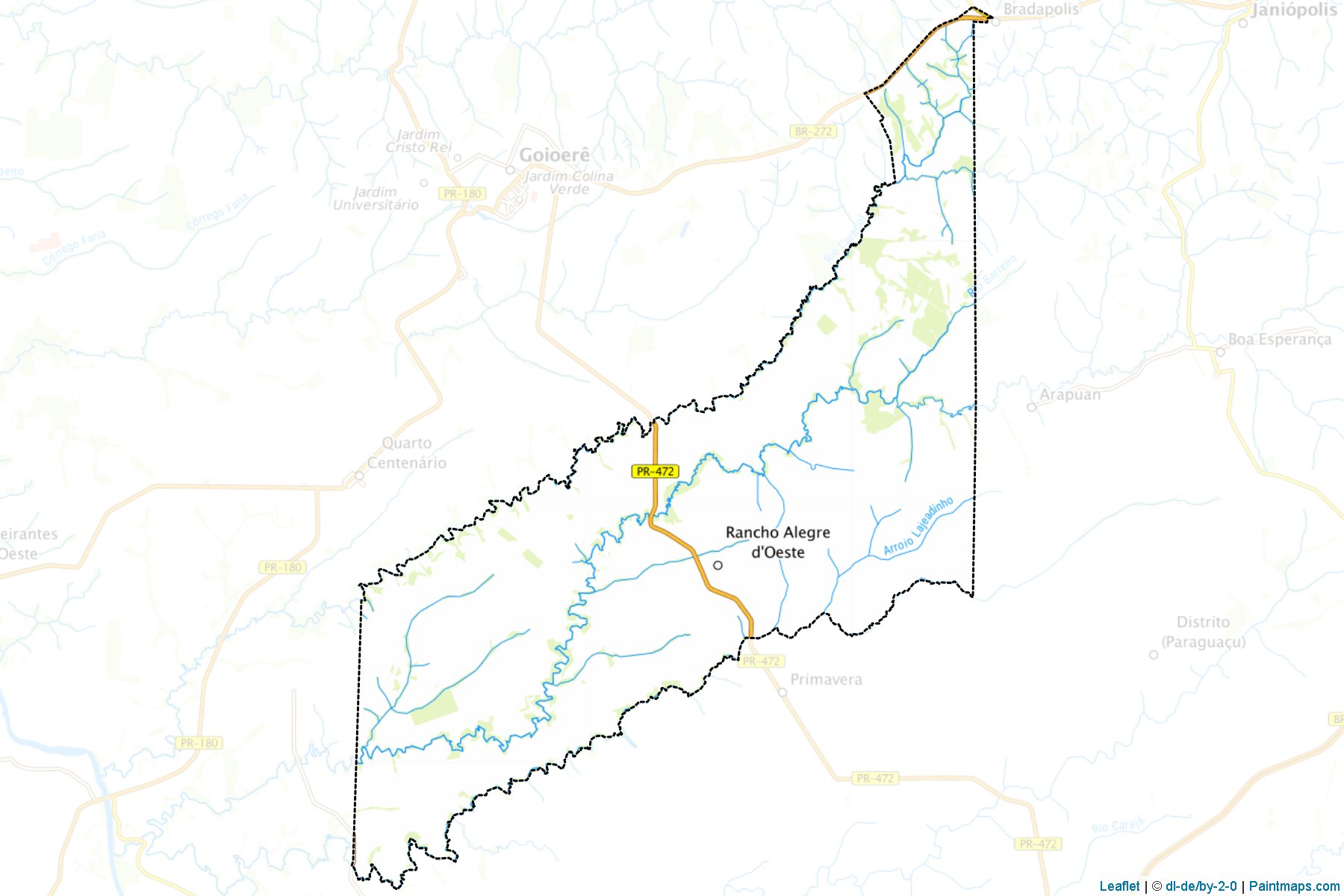 Rancho Alegre D'Oeste (Parana) Map Cropping Samples-1