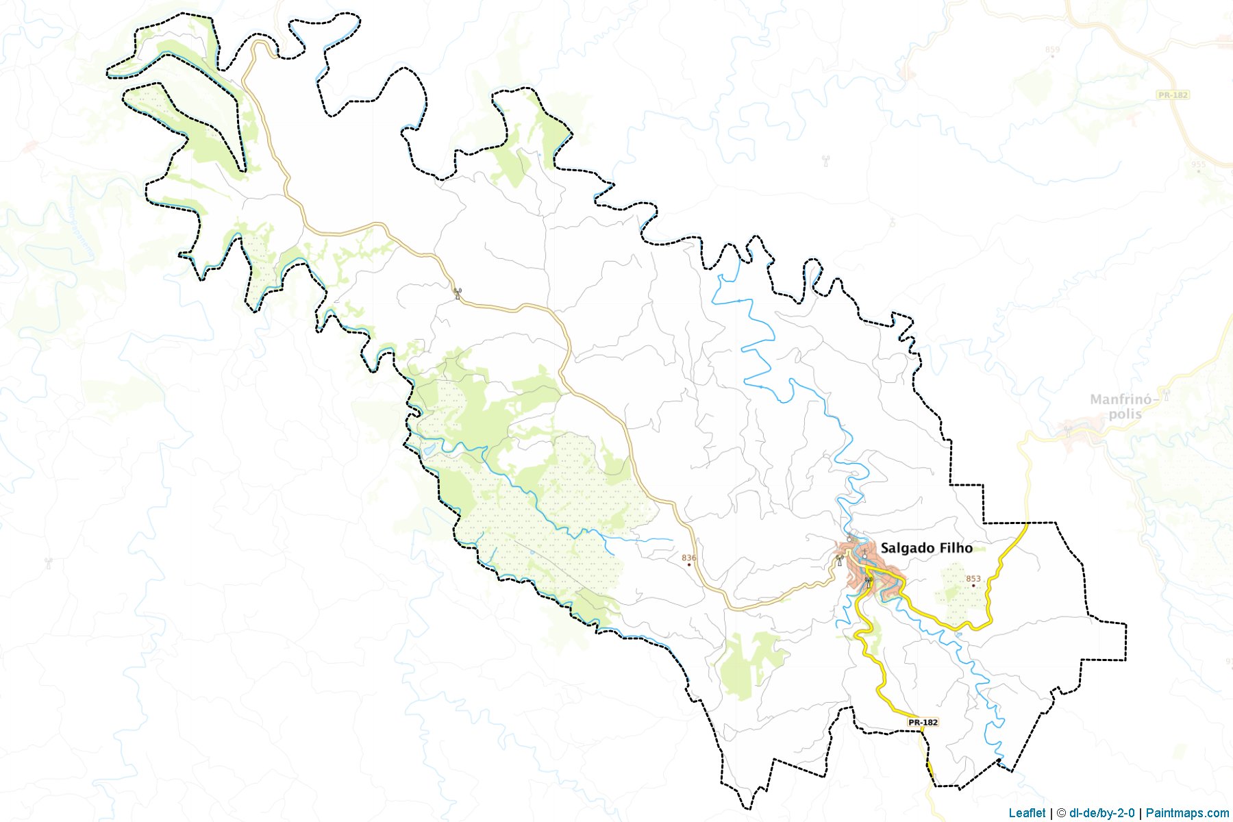 Muestras de recorte de mapas Salgado Filho (Parana)-1