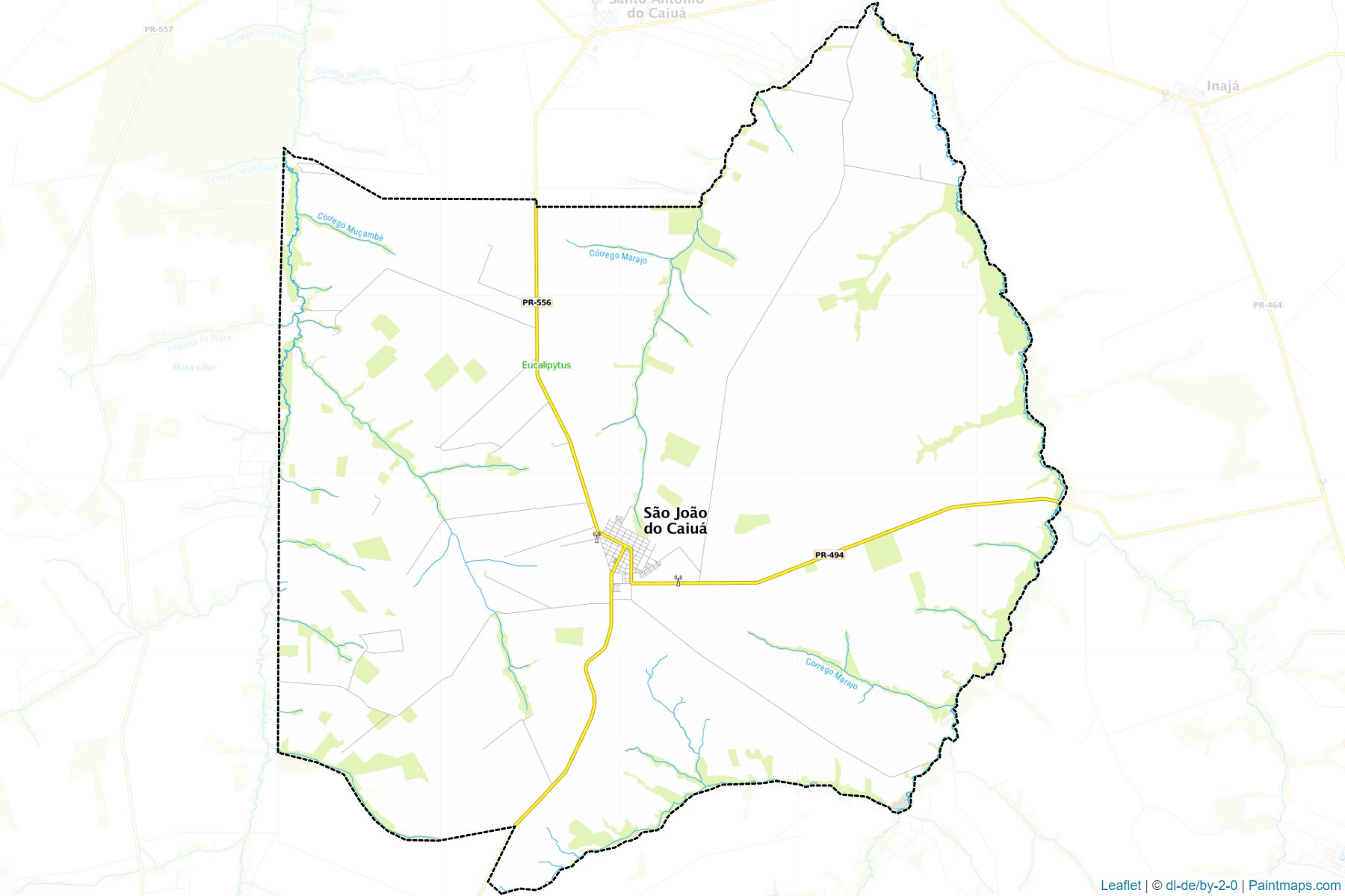 Muestras de recorte de mapas Sao Joao do Caiua (Parana)-1