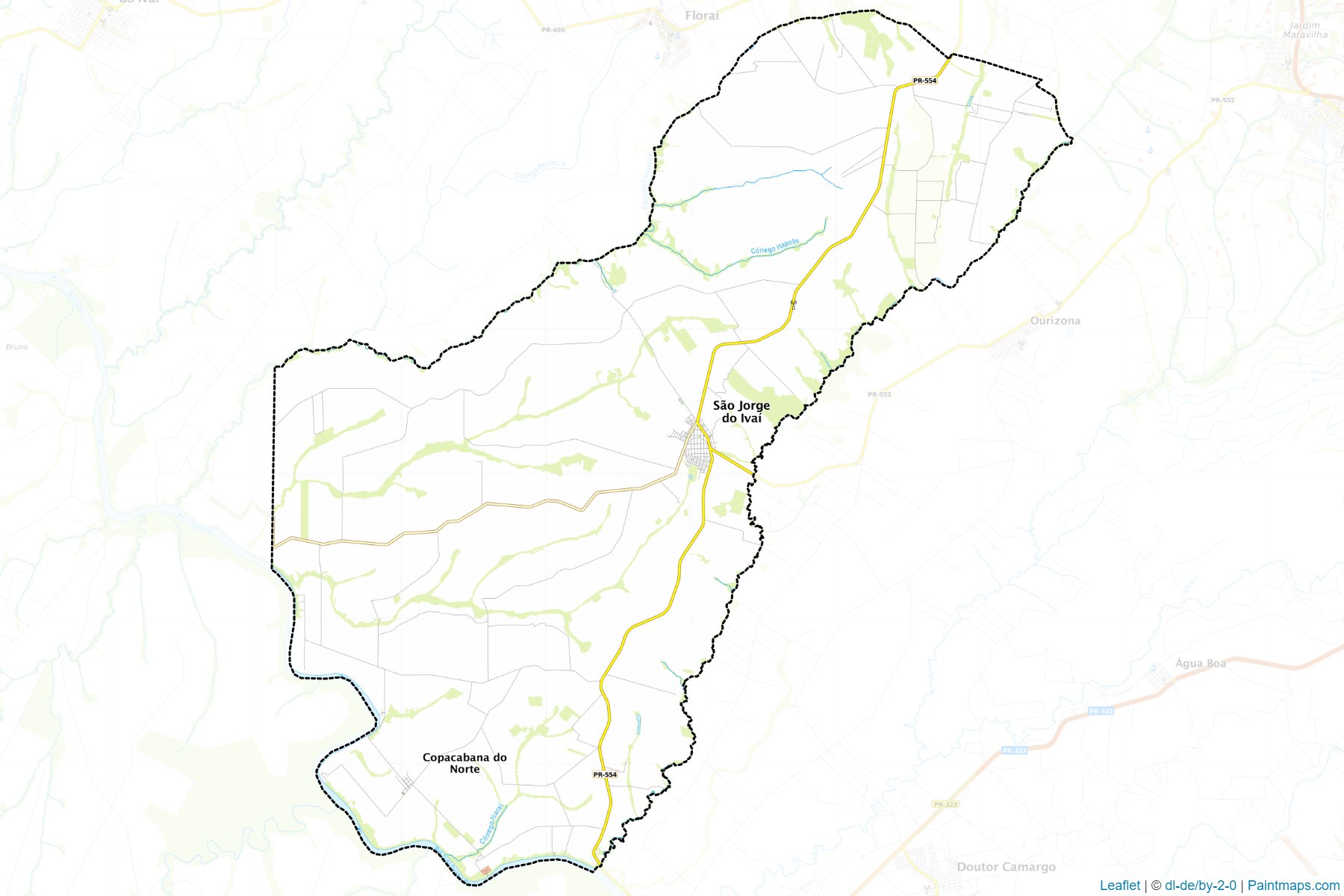 Muestras de recorte de mapas Sao Jorge do Ivai (Parana)-1