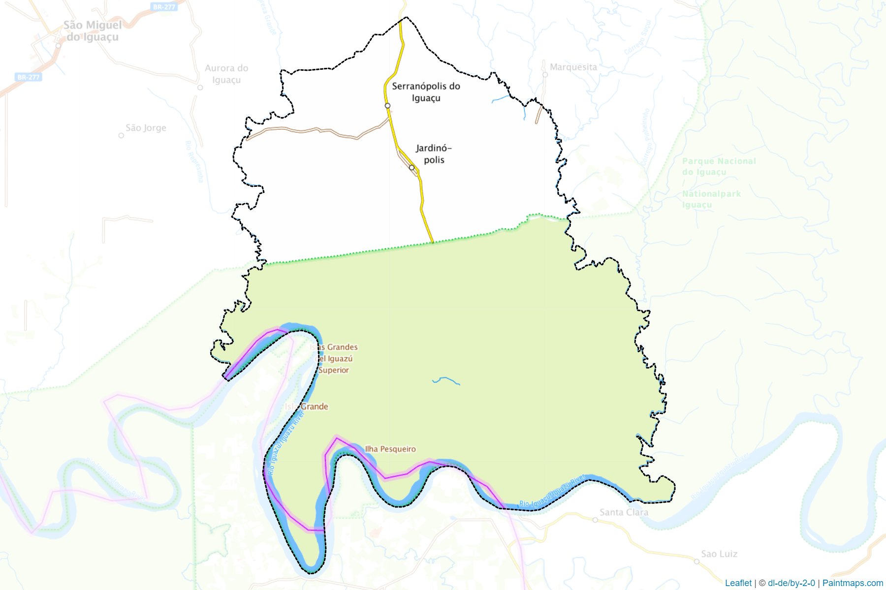 Serranopolis do Iguacu (Parana) Map Cropping Samples-1