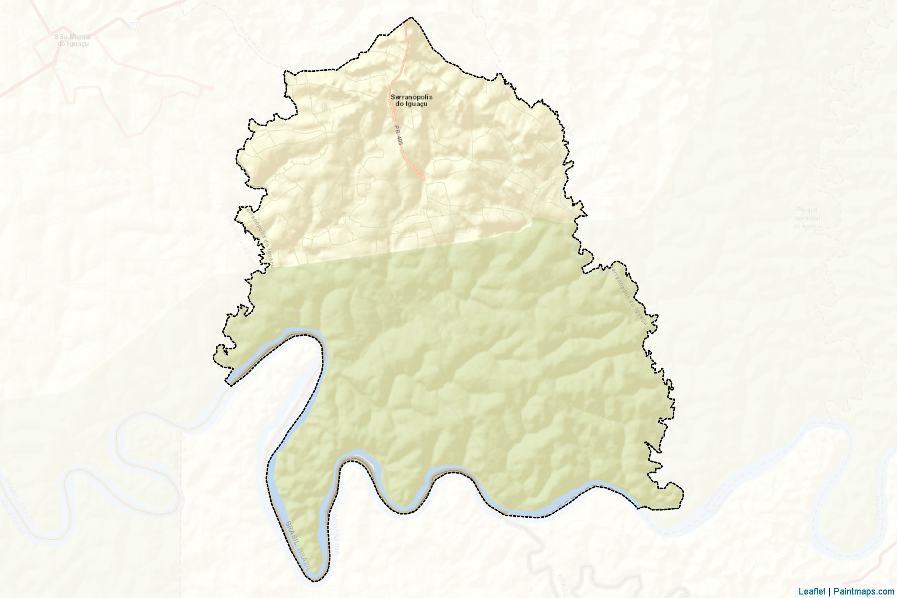 Serranopolis do Iguacu (Parana) Map Cropping Samples-2