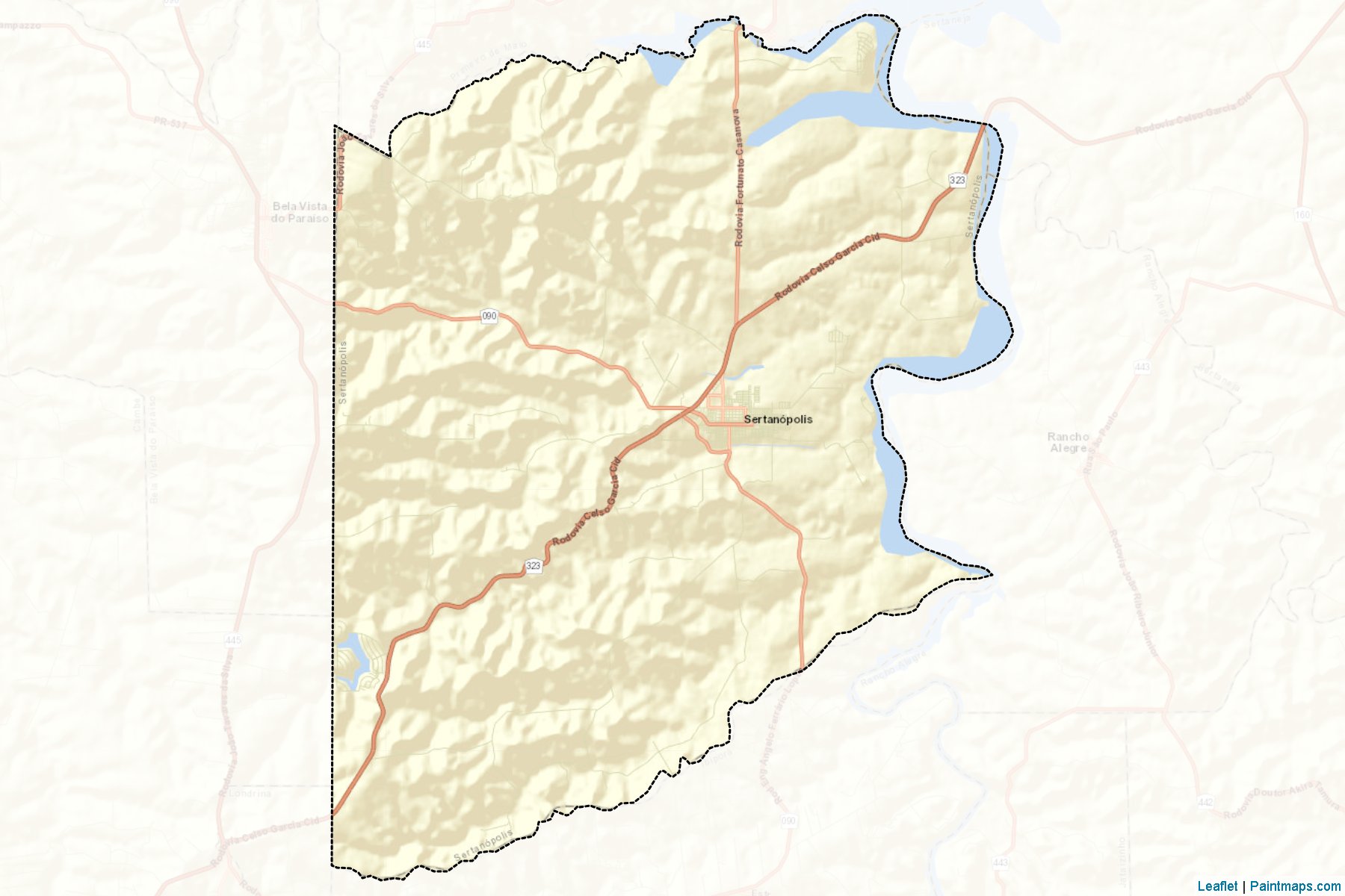 Sertanopolis (Parana) Map Cropping Samples-2