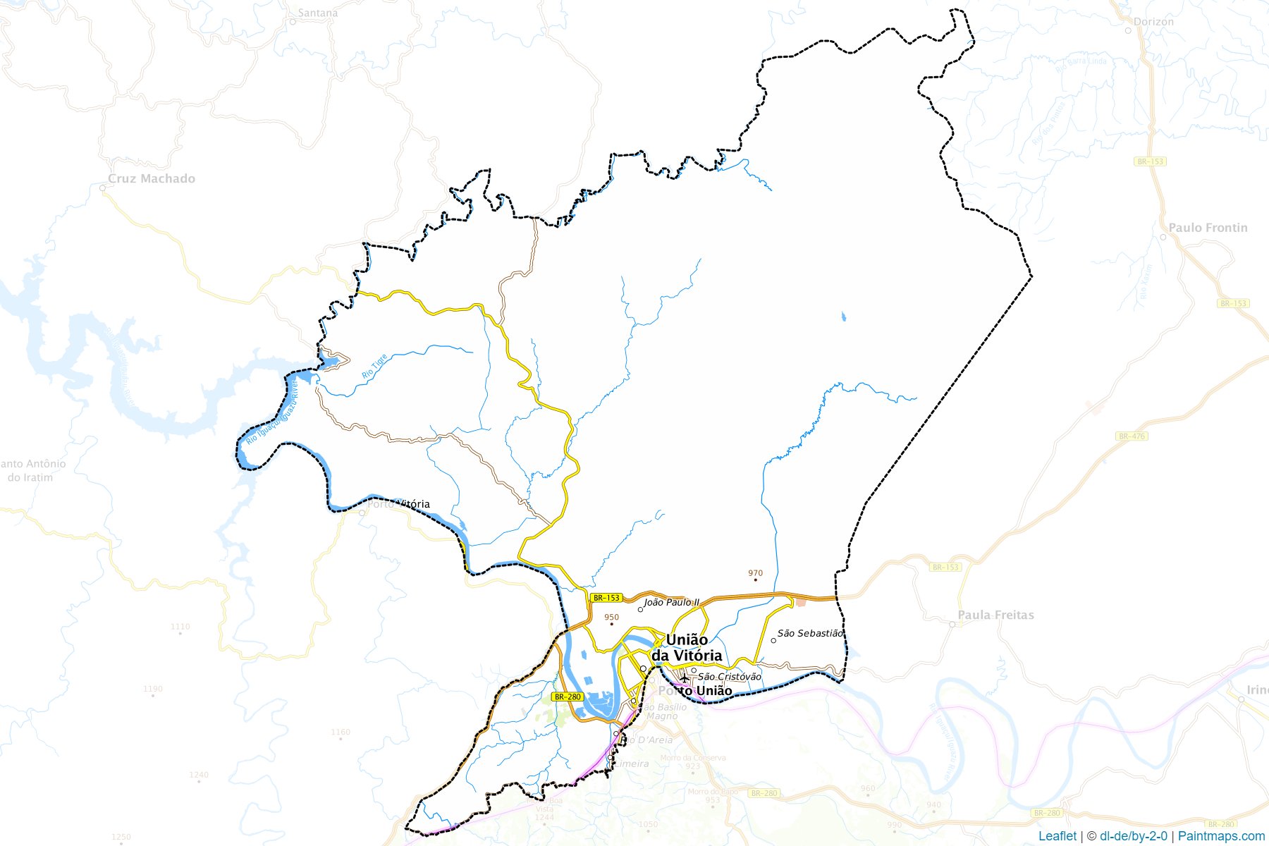 Muestras de recorte de mapas Uniao da Vitoria (Parana)-1