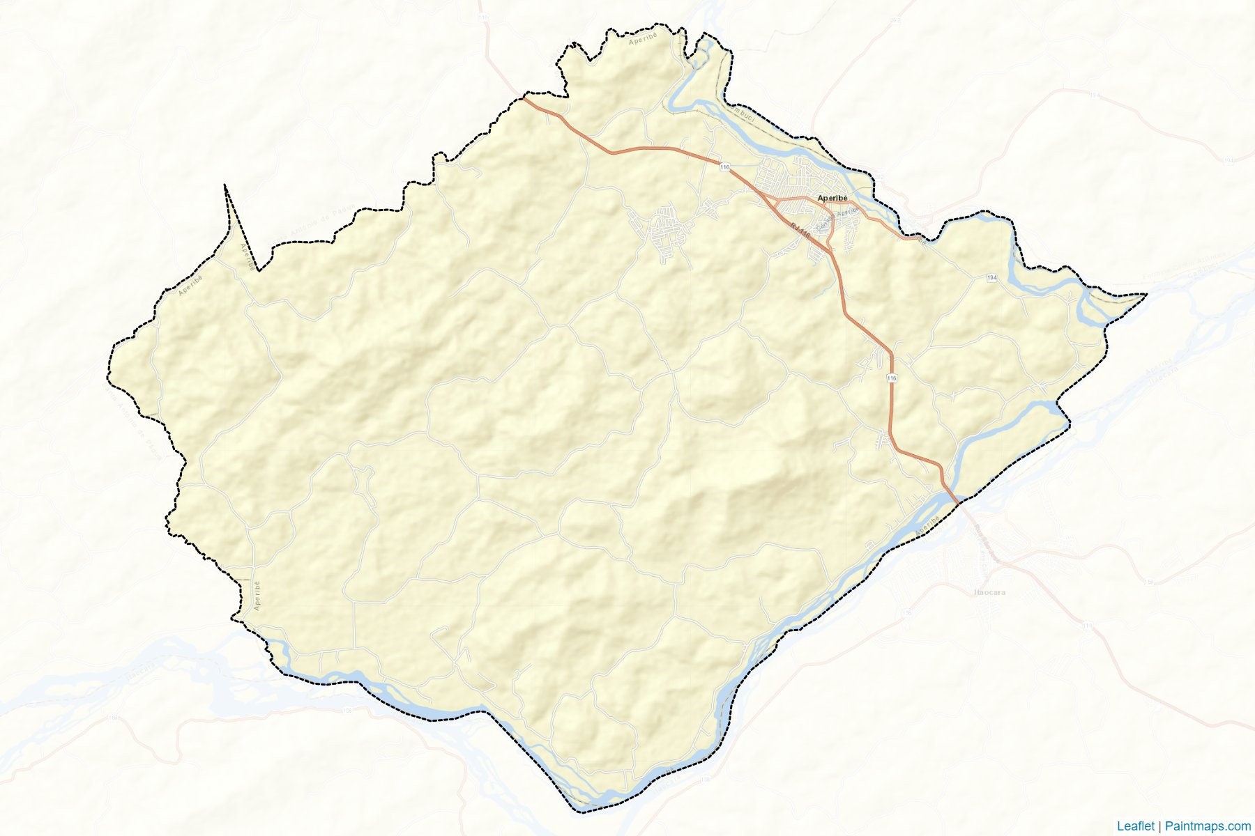 Muestras de recorte de mapas Aperibe (Rio De Janeiro)-2