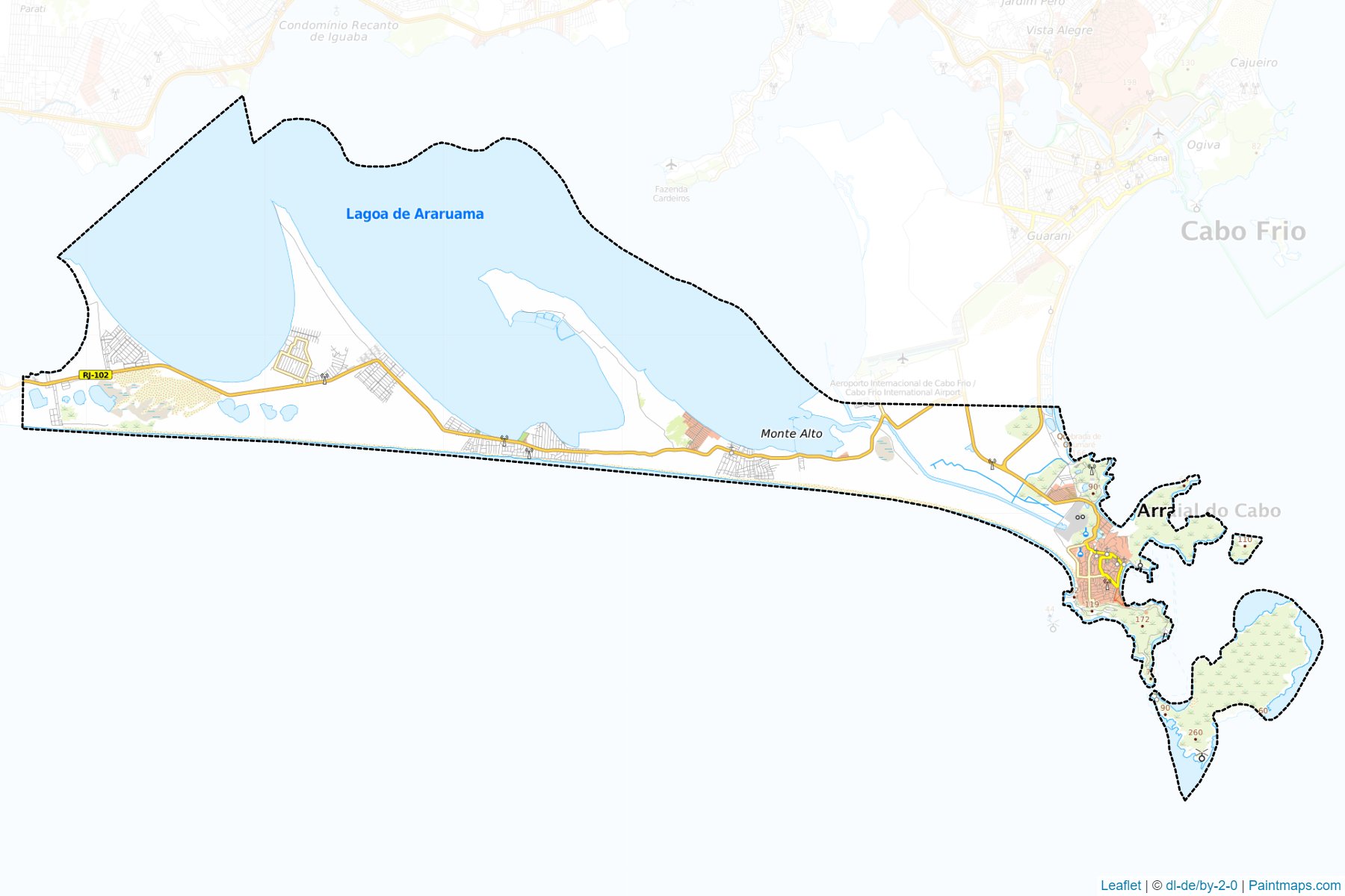 Muestras de recorte de mapas Arraial do Cabo (Rio De Janeiro)-1