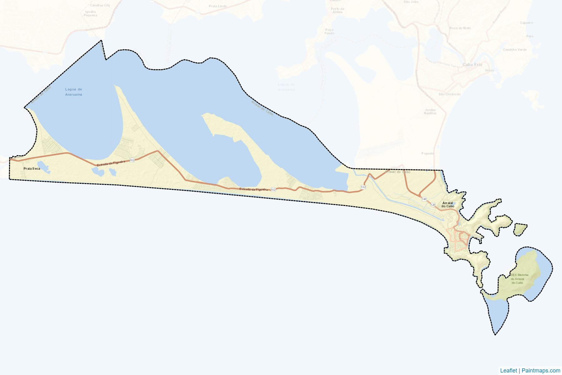 Muestras de recorte de mapas Arraial do Cabo (Rio De Janeiro)-2