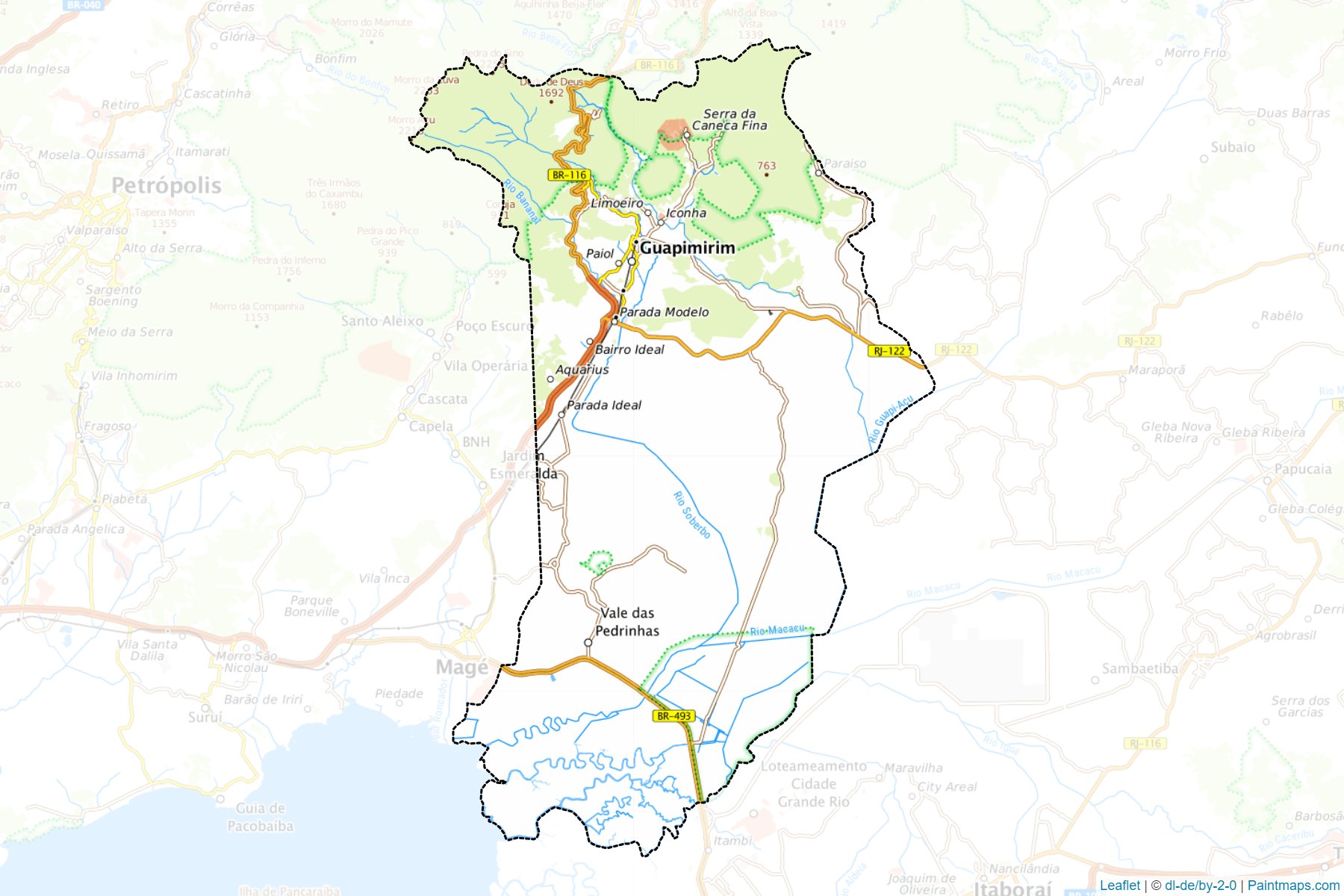 Guapimirim (Rio De Janeiro) Map Cropping Samples-1