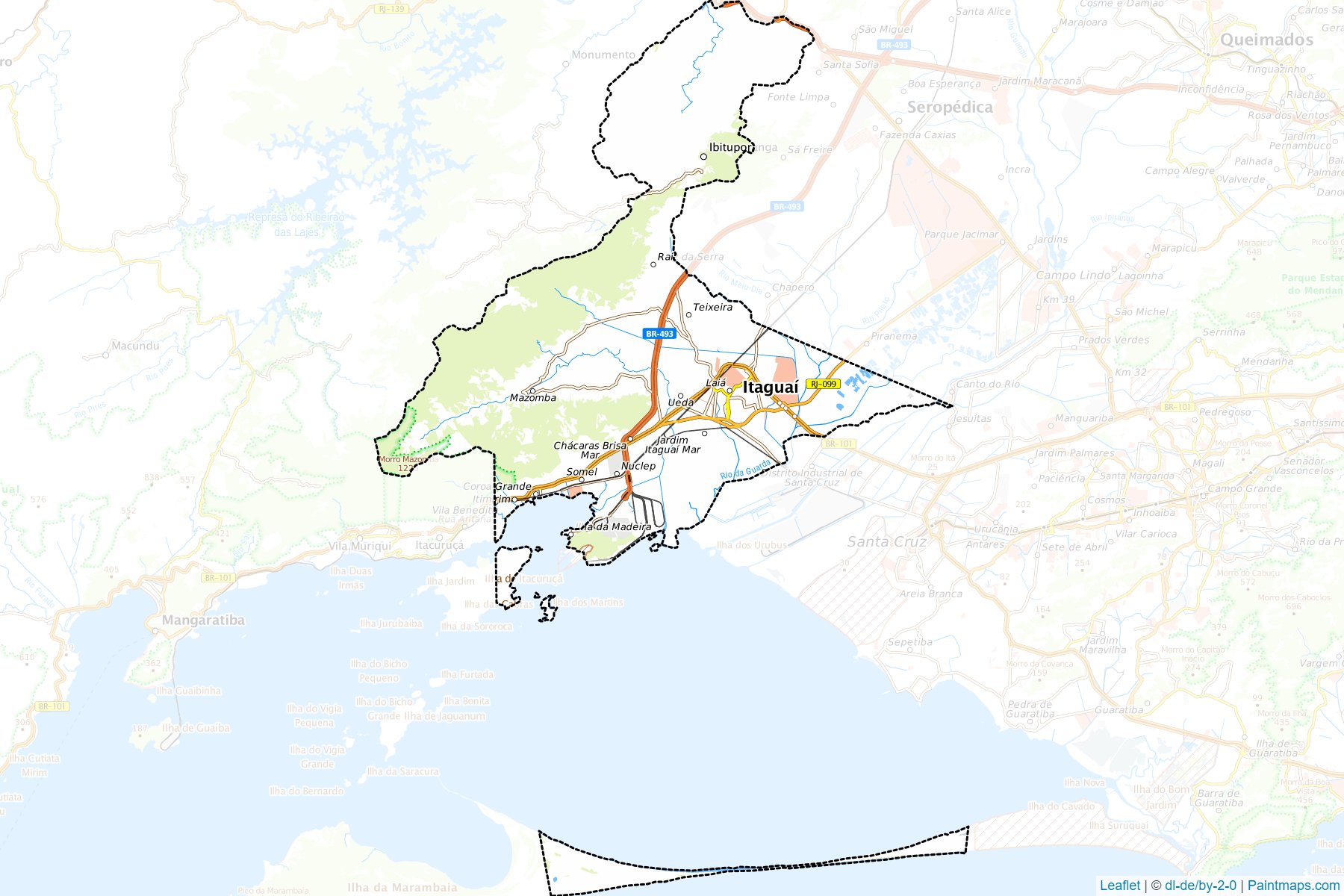 Muestras de recorte de mapas Itaguai (Rio De Janeiro)-1