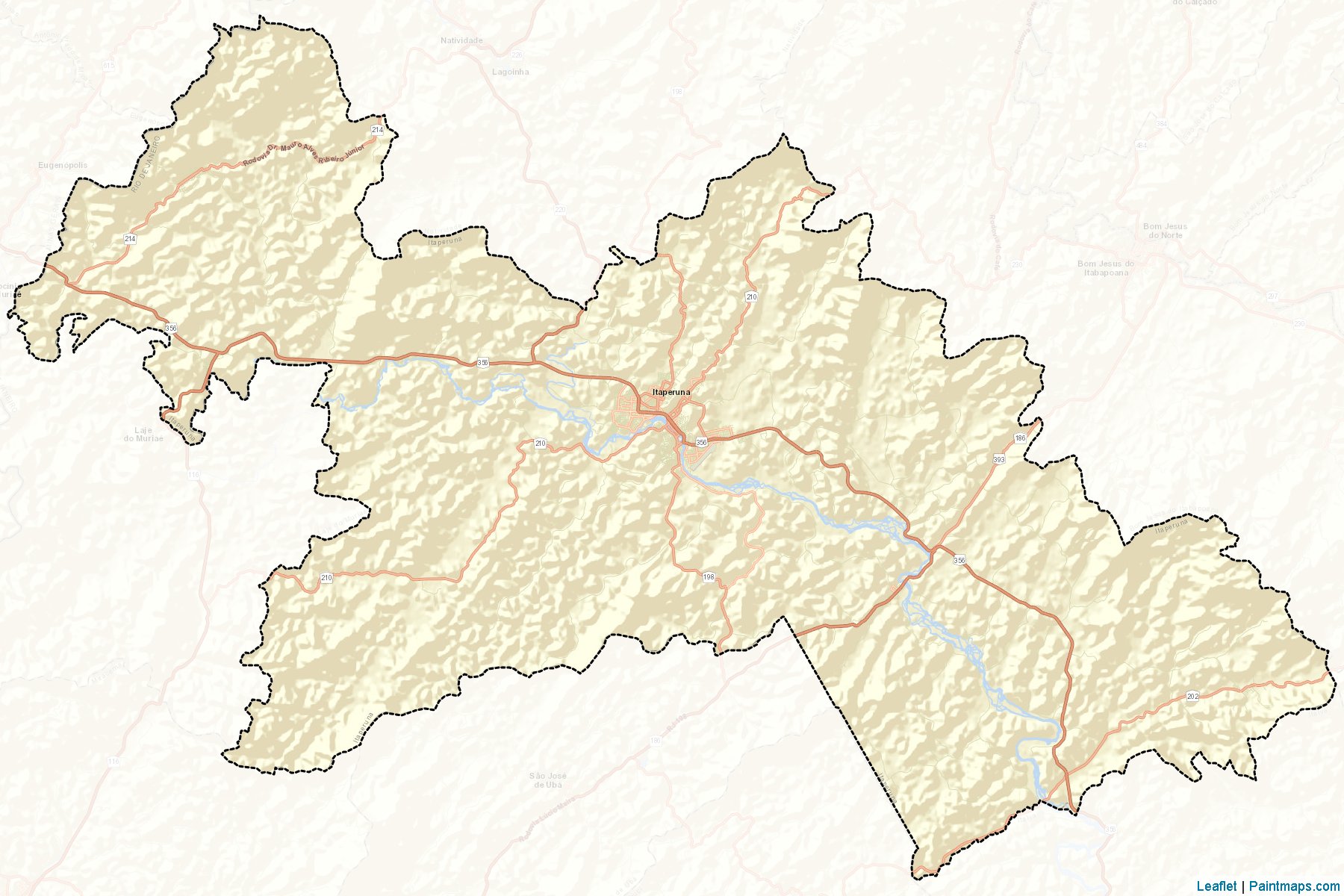 Muestras de recorte de mapas Itaperuna (Rio De Janeiro)-2