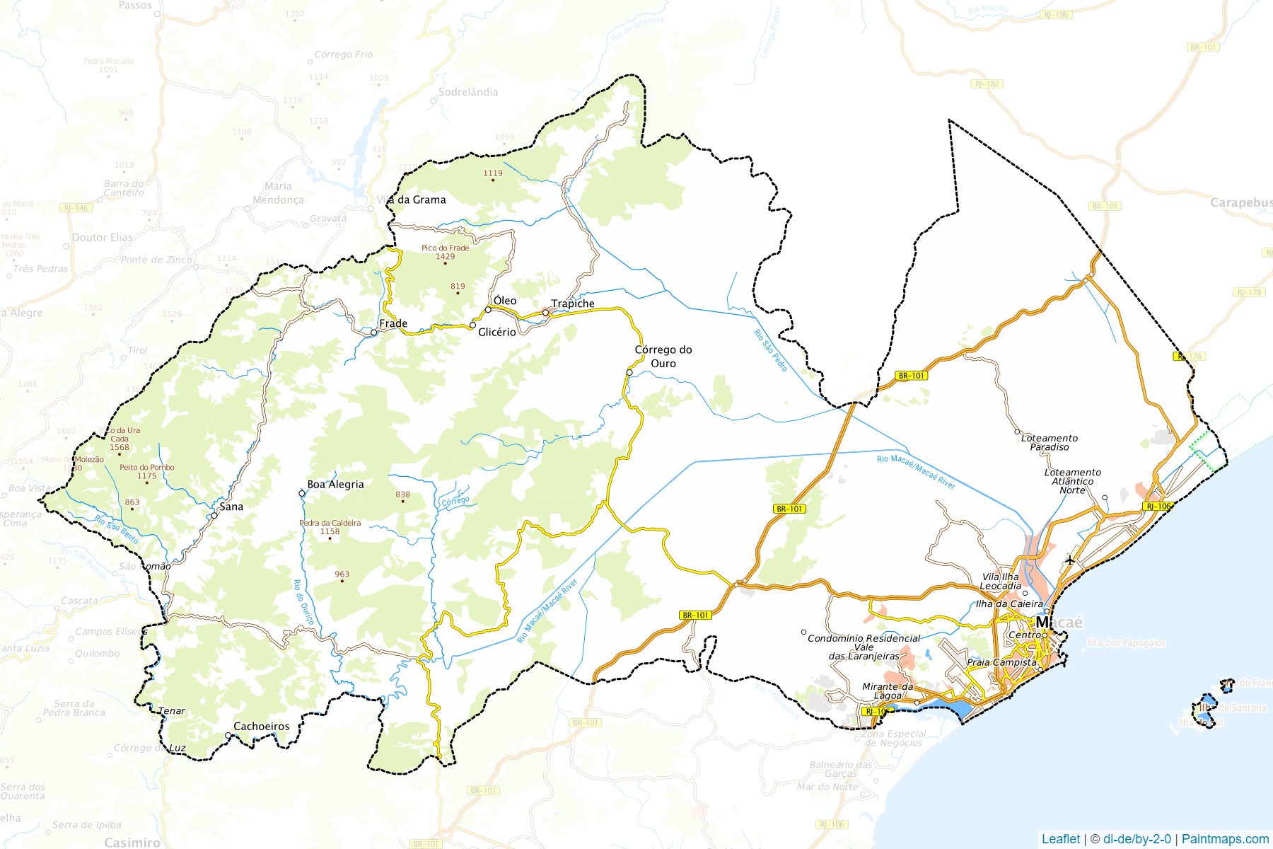 Muestras de recorte de mapas Macae (Rio De Janeiro)-1