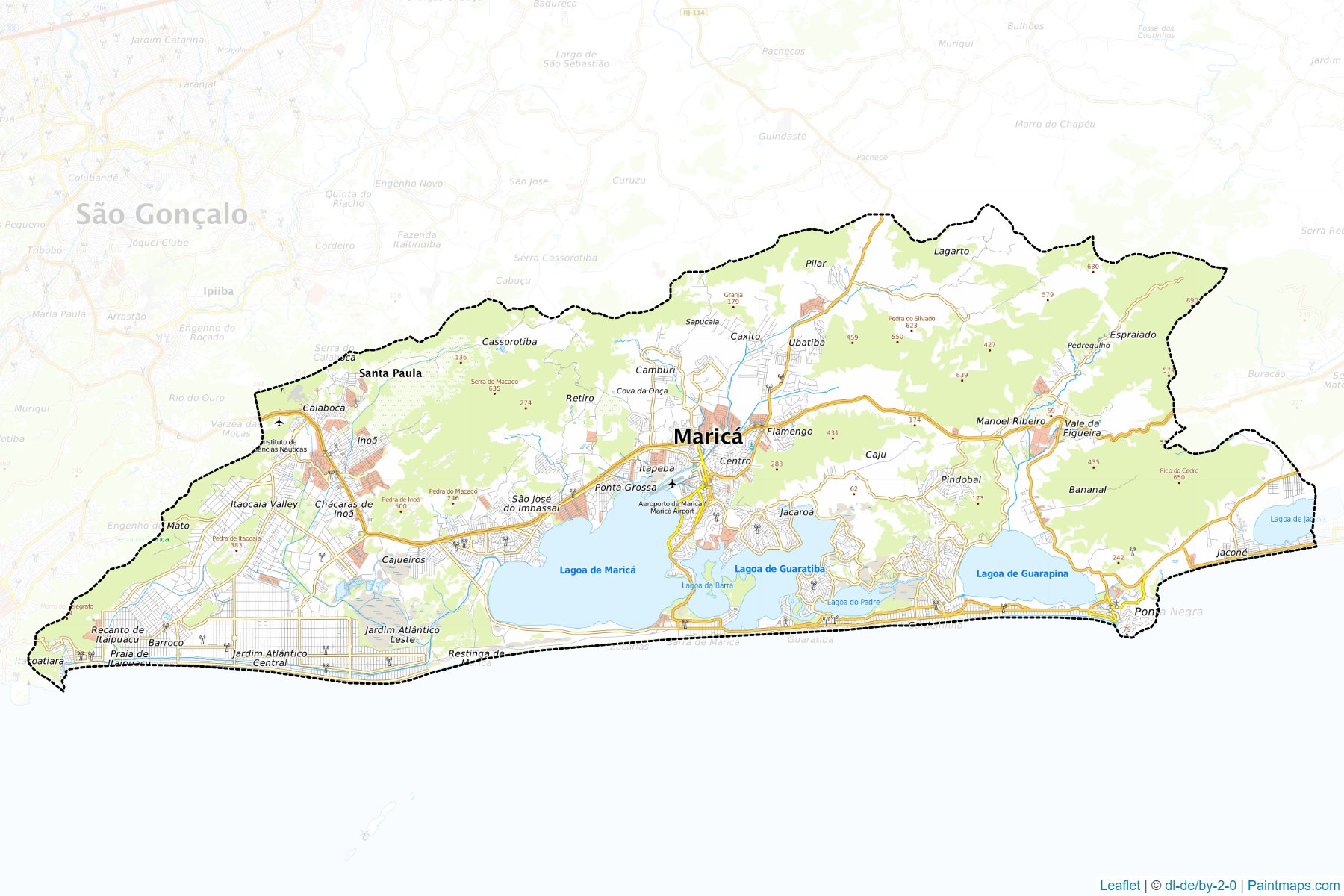 Muestras de recorte de mapas Marica (Rio De Janeiro)-1