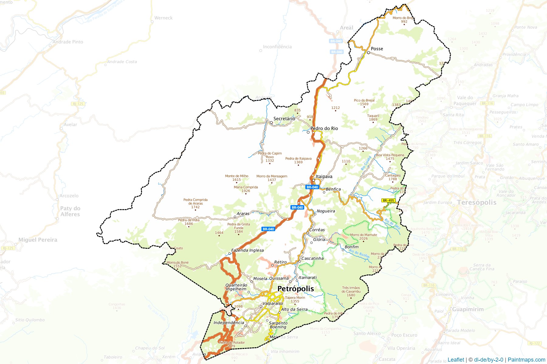 Petropolis (Rio De Janeiro) Map Cropping Samples-1