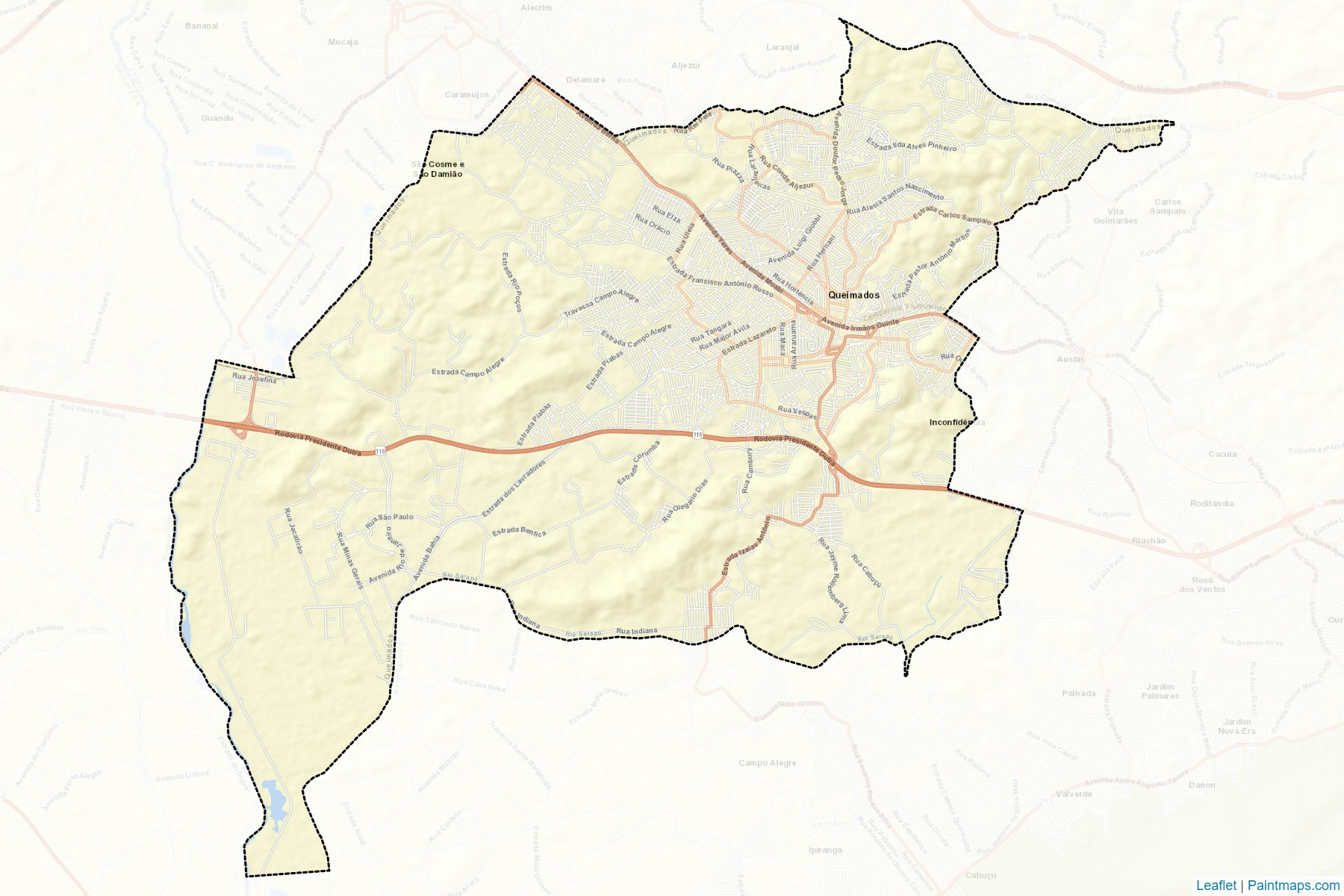 Muestras de recorte de mapas Queimados (Rio De Janeiro)-2