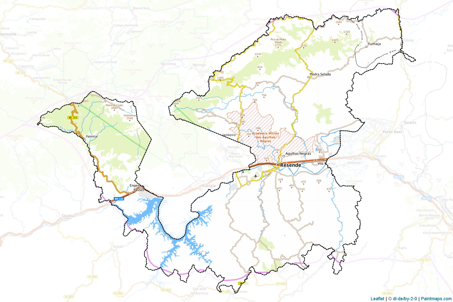 Muestras de recorte de mapas Resende (Rio De Janeiro)-1