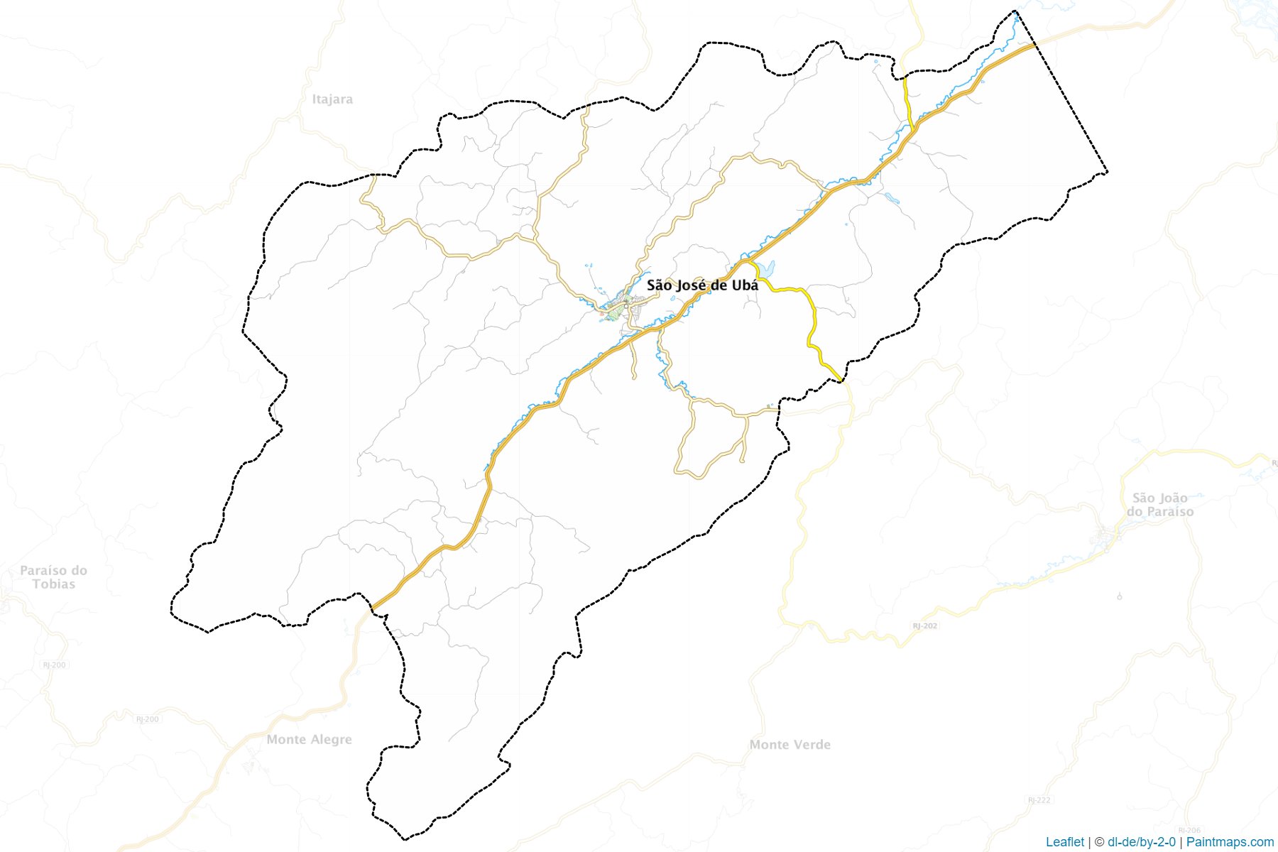 Muestras de recorte de mapas Sao Jose de Uba (Rio De Janeiro)-1