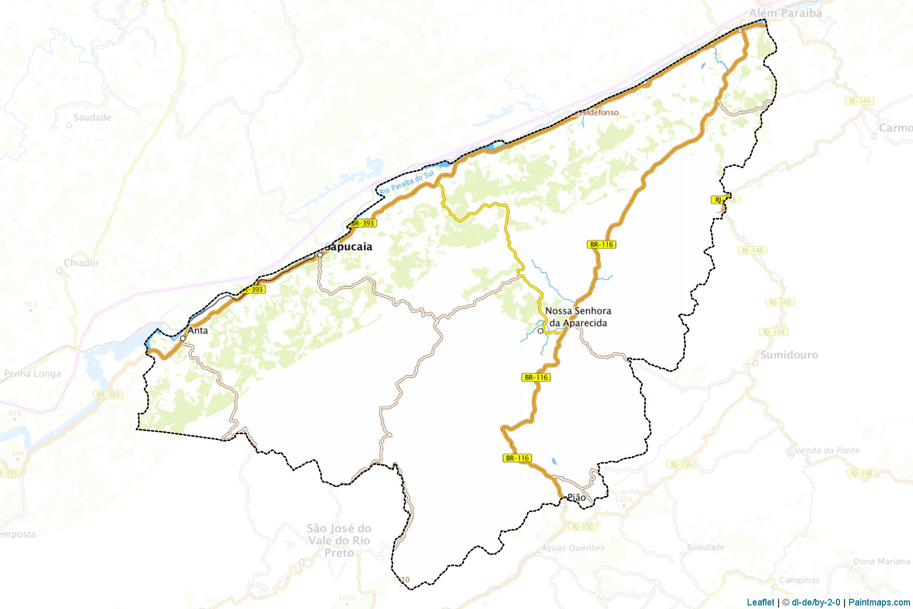 Muestras de recorte de mapas Sapucaia (Rio De Janeiro)-1