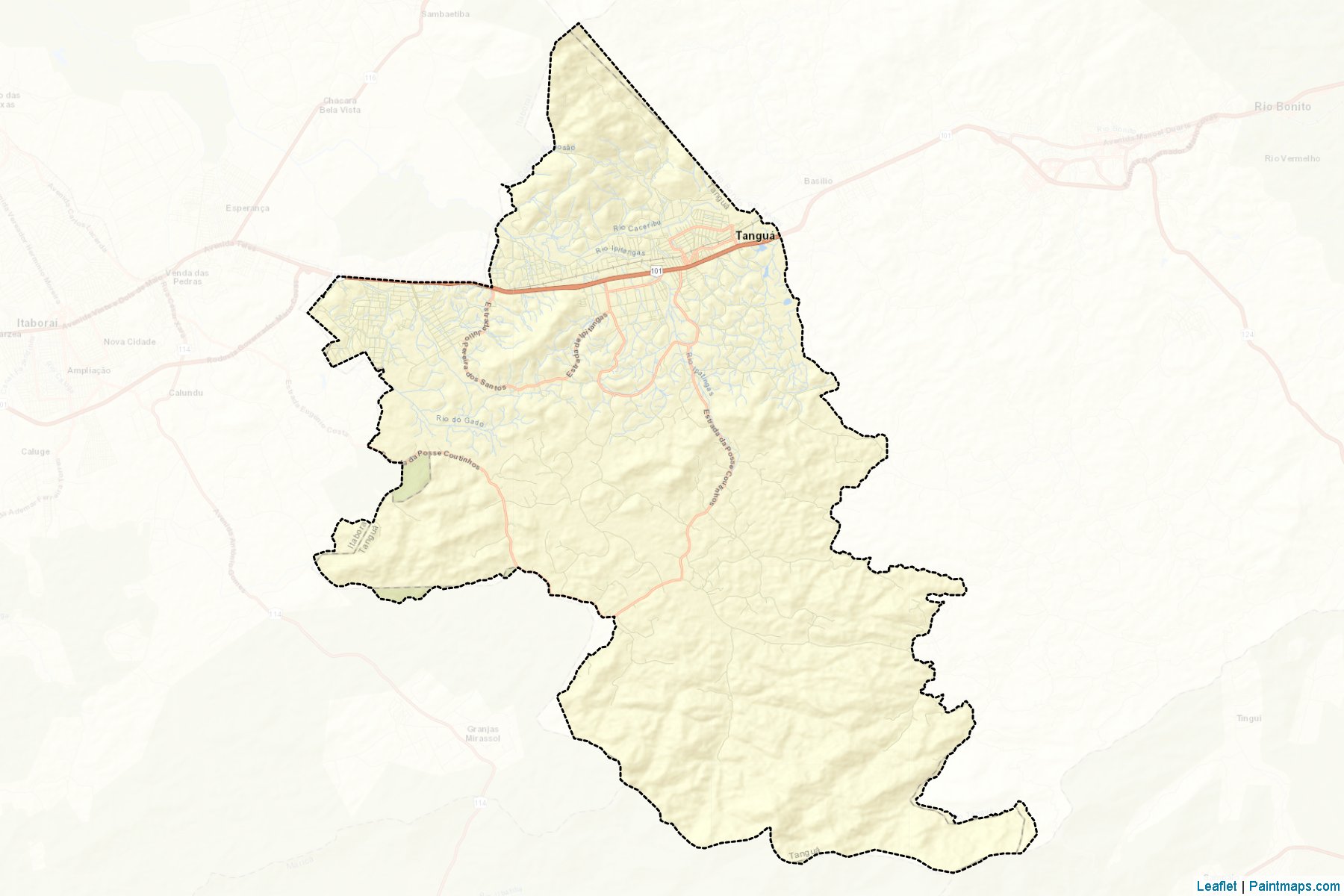 Muestras de recorte de mapas Tangua (Rio De Janeiro)-2