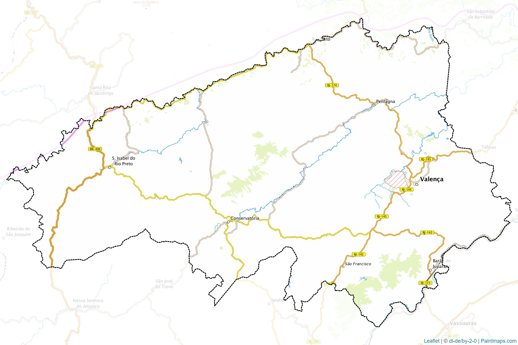 Muestras de recorte de mapas Valenca (Rio De Janeiro)-1