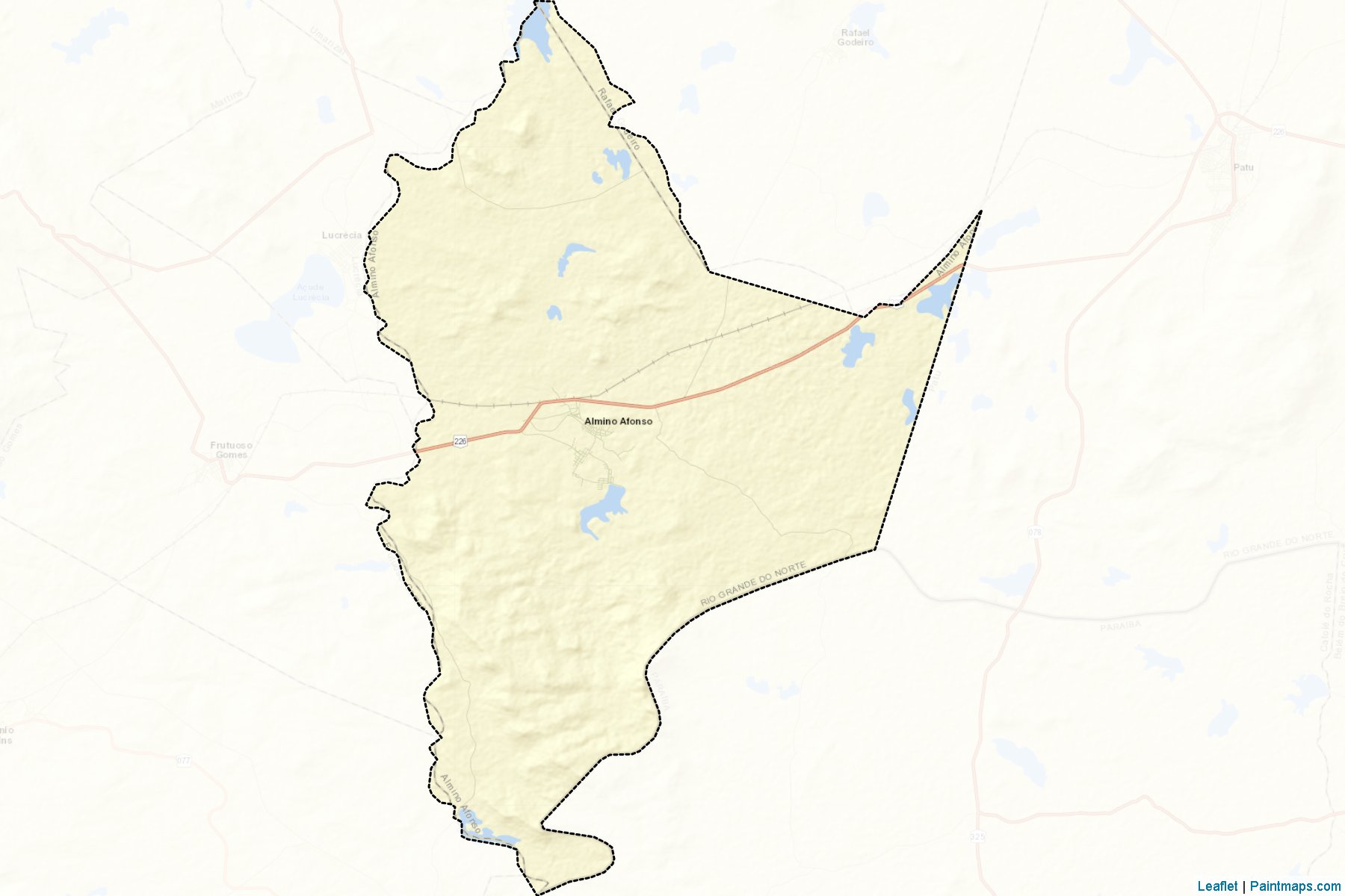 Almino Afonso (Rio Grande Do Norte) Map Cropping Samples-2