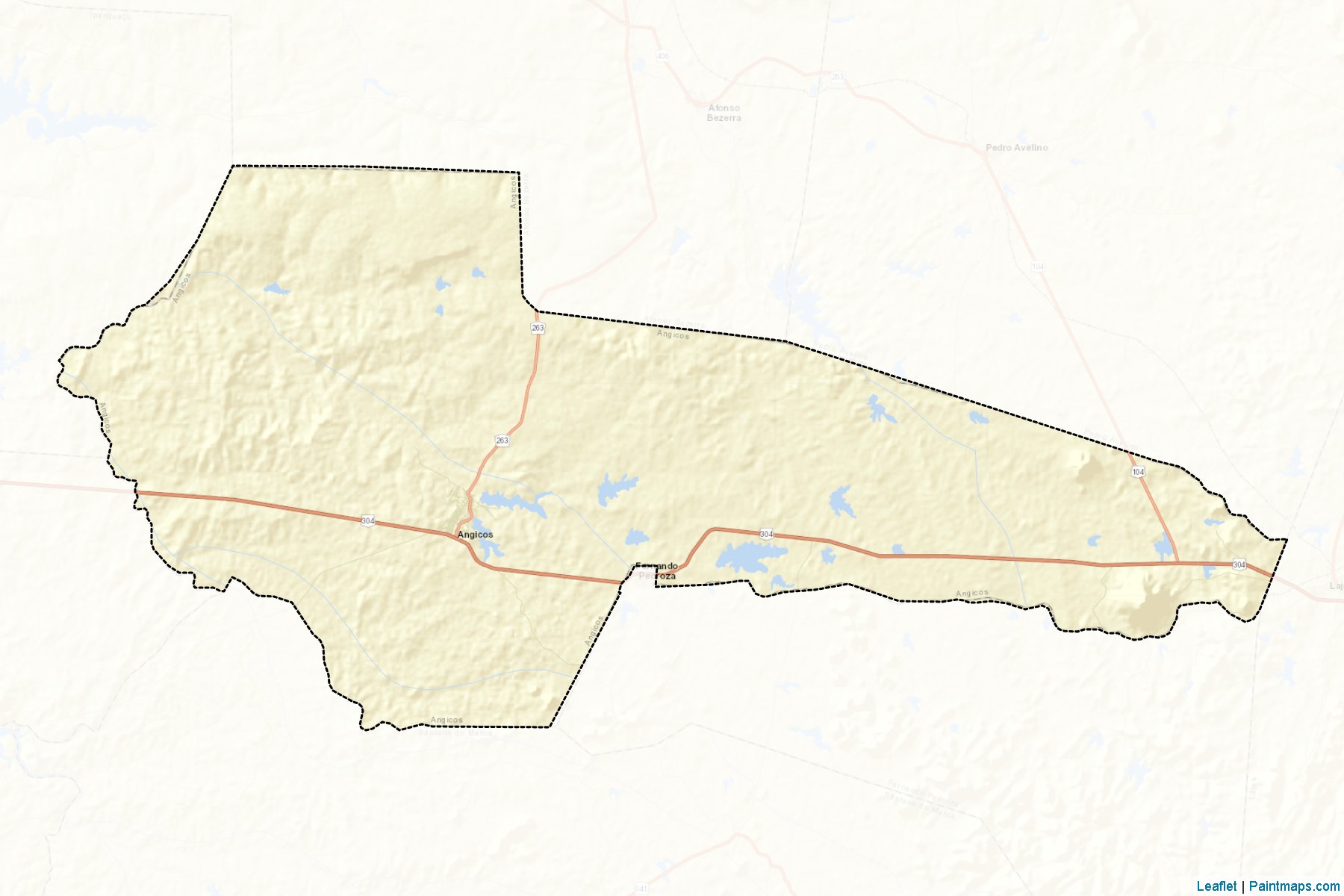 Angicos (Rio Grande Do Norte) Map Cropping Samples-2