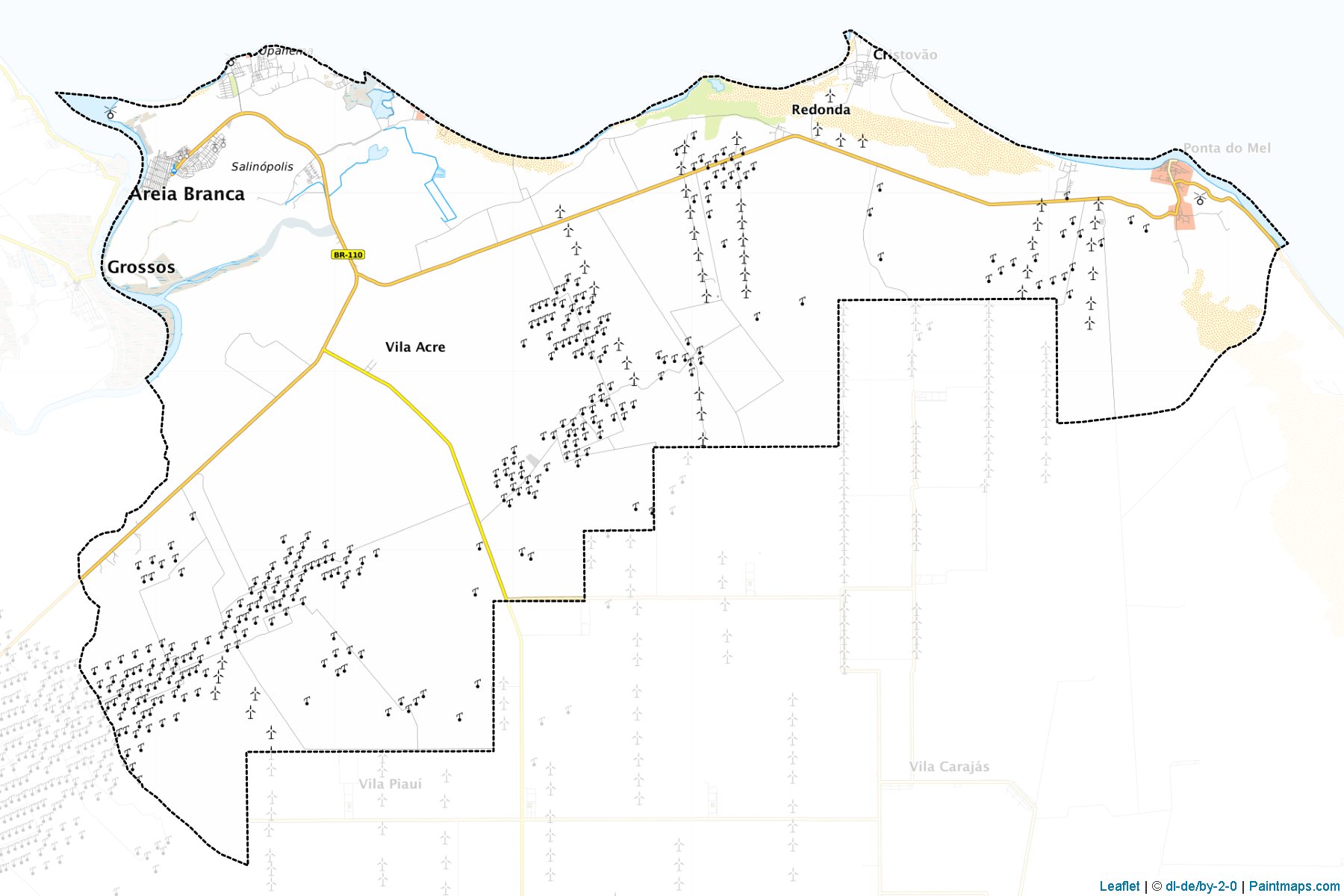 Areia Branca (Rio Grande Do Norte) Map Cropping Samples-1